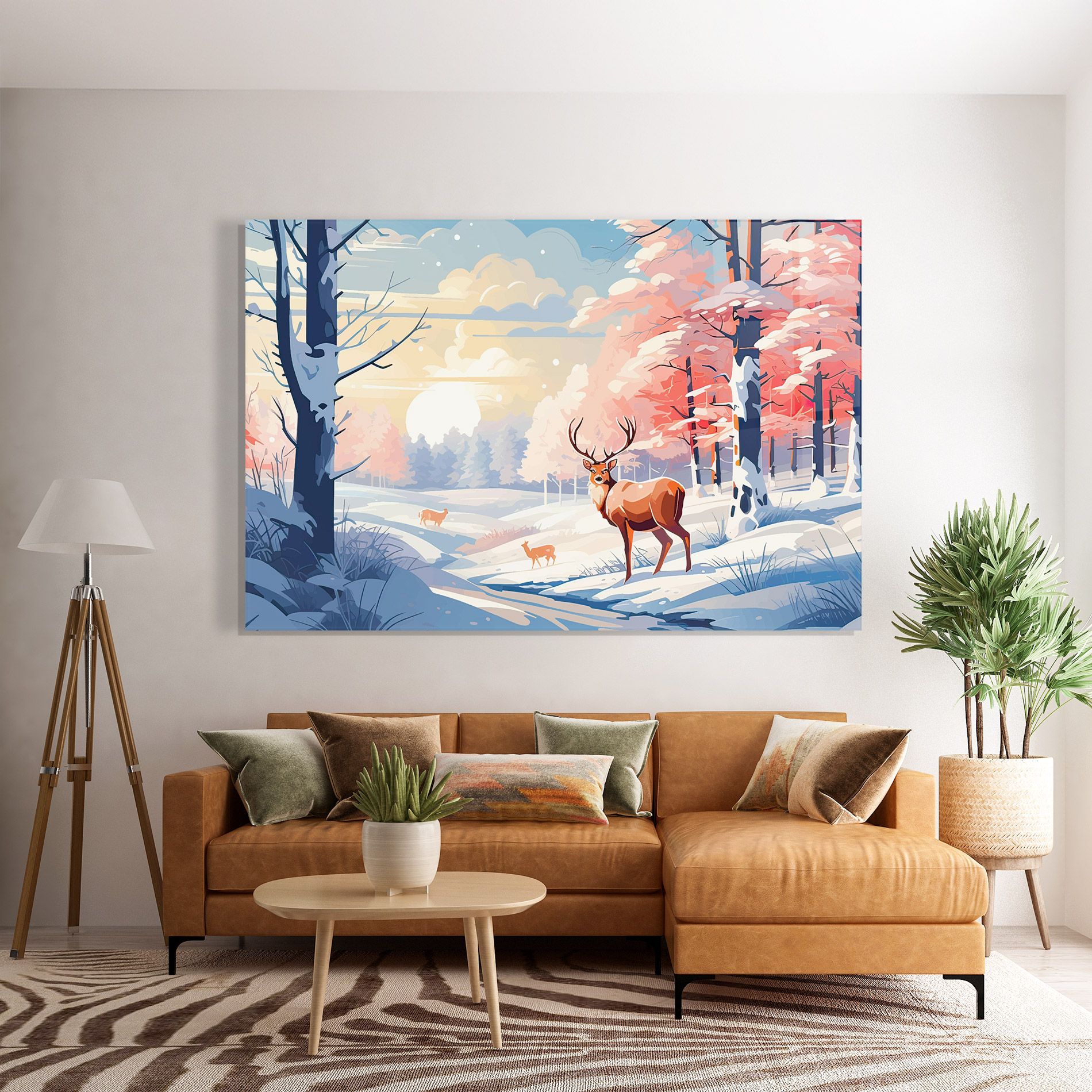 Winter Deer Art mockup 7
