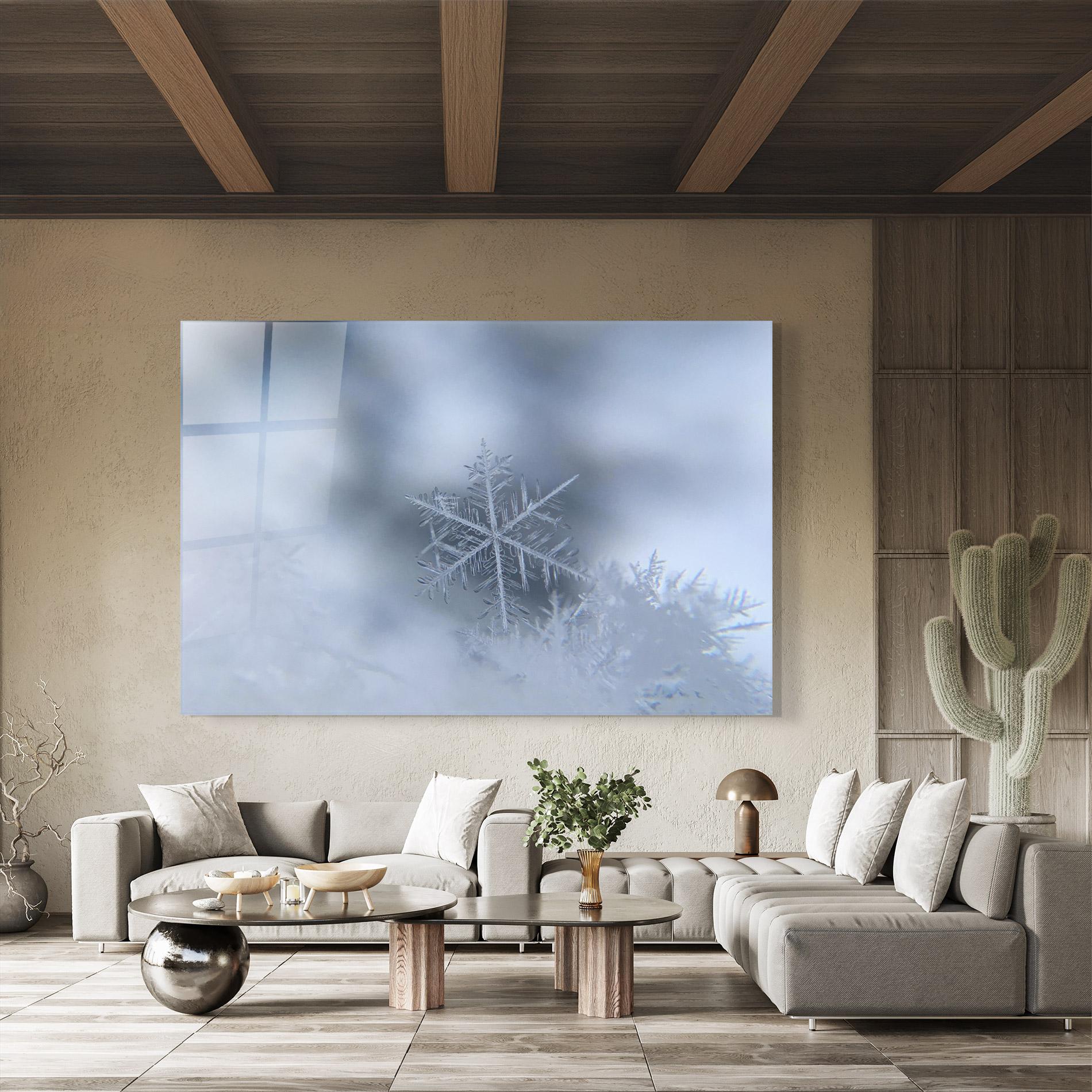 Üvegkép Pretty Snowflake mockup 8