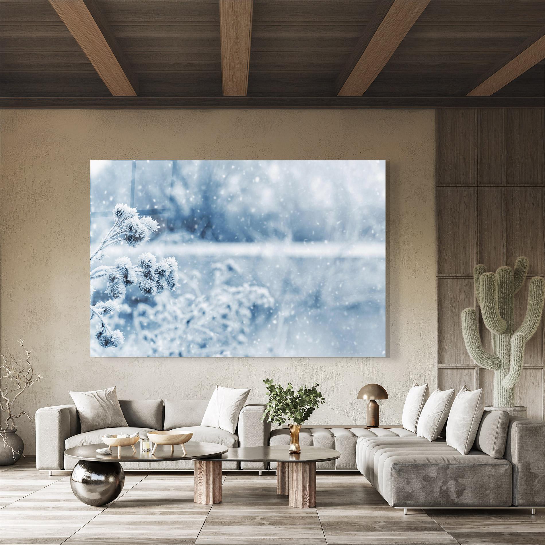 Üvegkép Pretty Winter Plants mockup 8