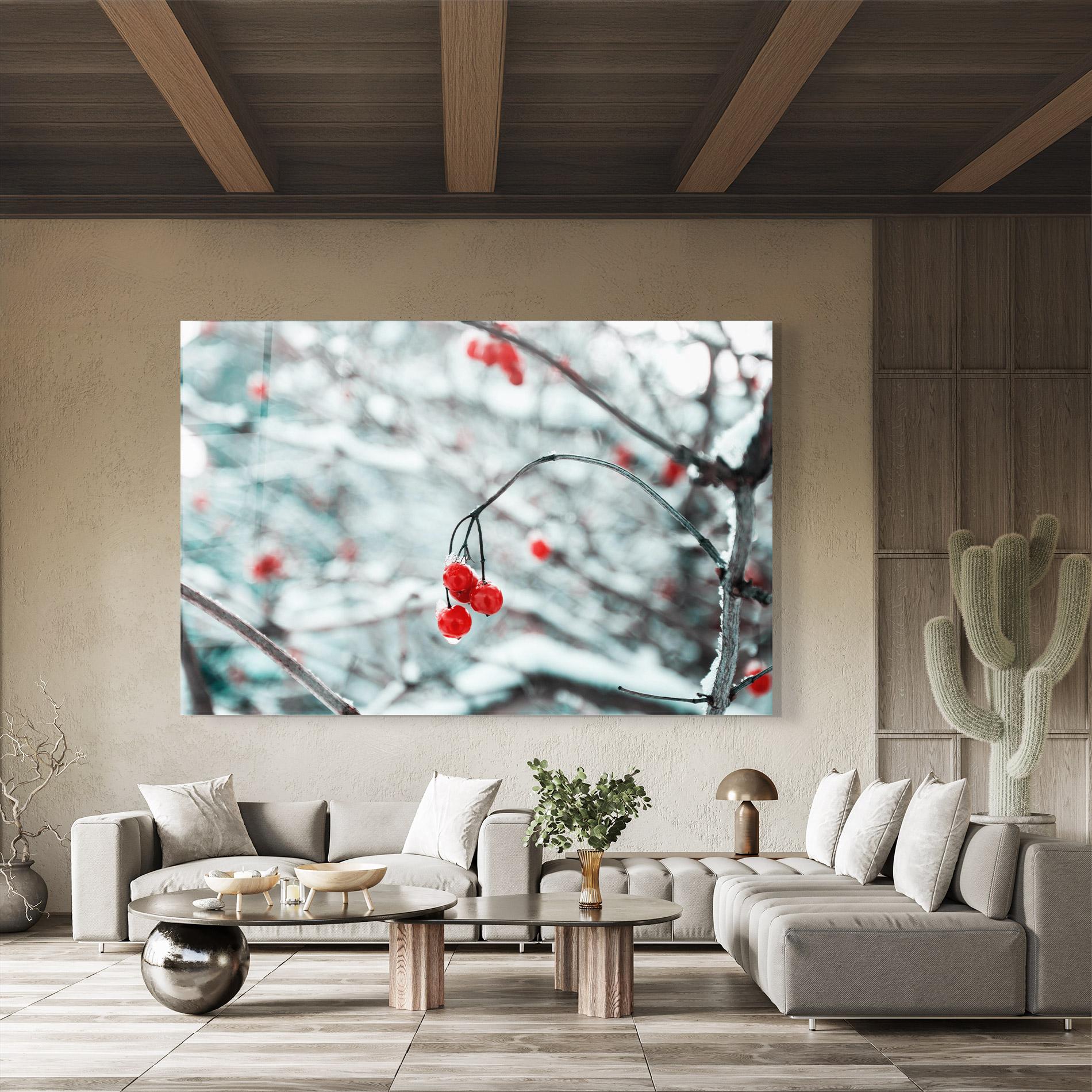 Üvegkép Snow Red Fruits mockup 8