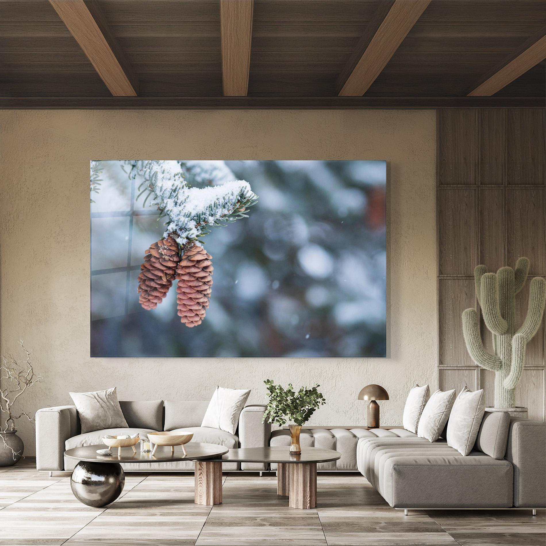 Üvegkép Winter Cones mockup 8