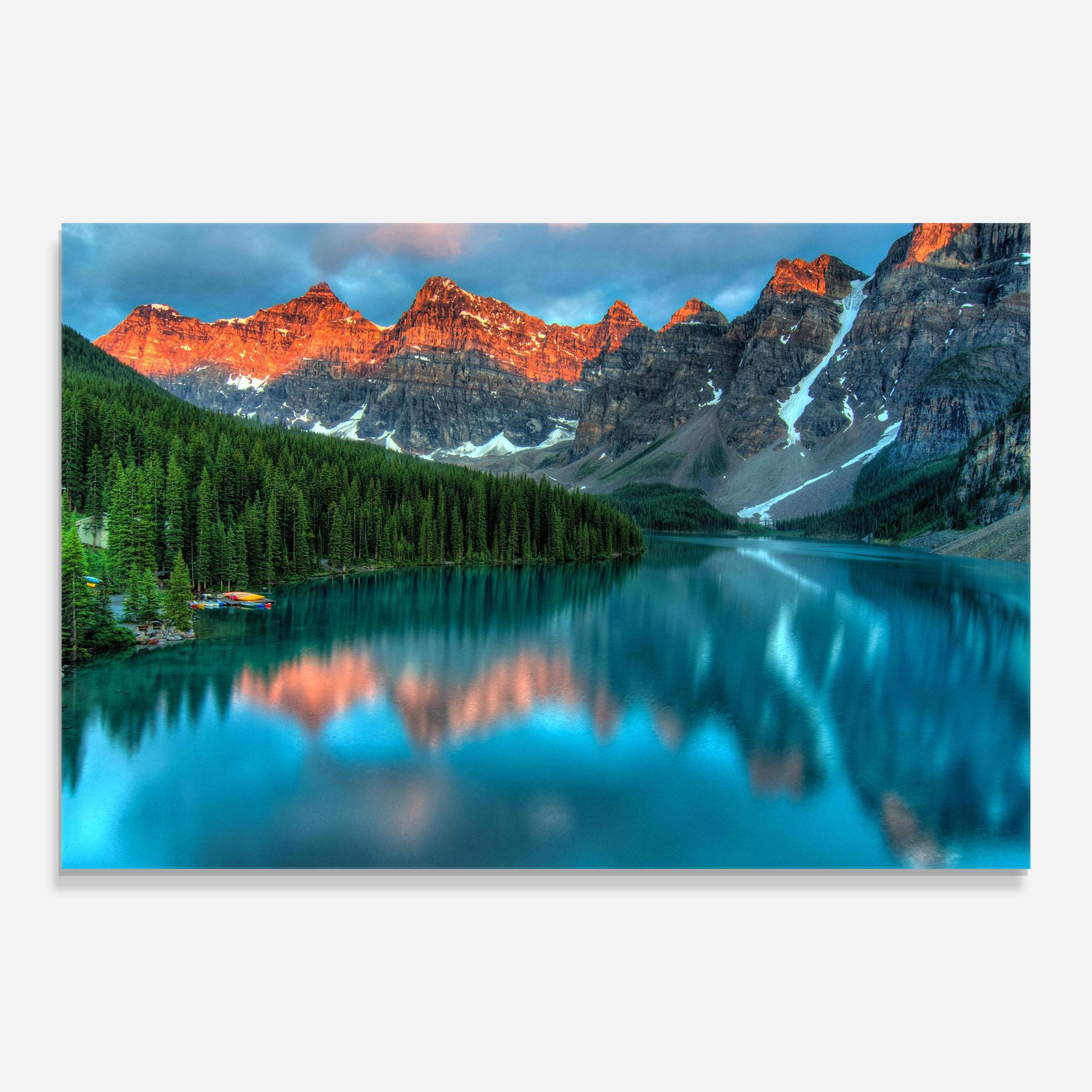 Üvegkép Beautiful Blue Lake mockup 0