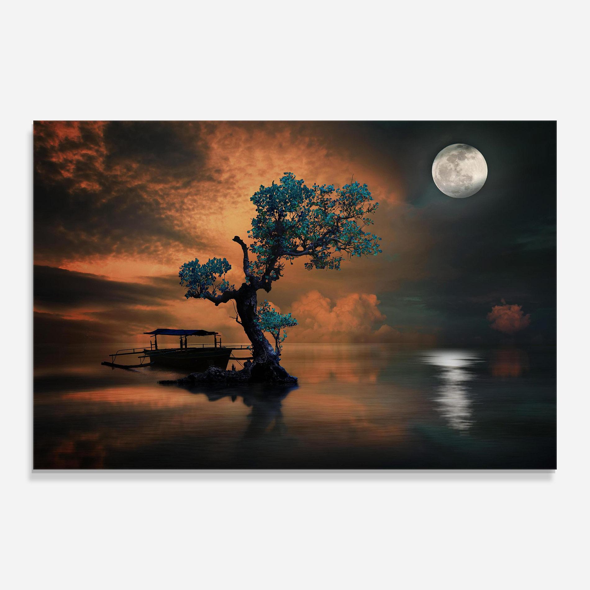Üvegkép Blue Tree mockup 0