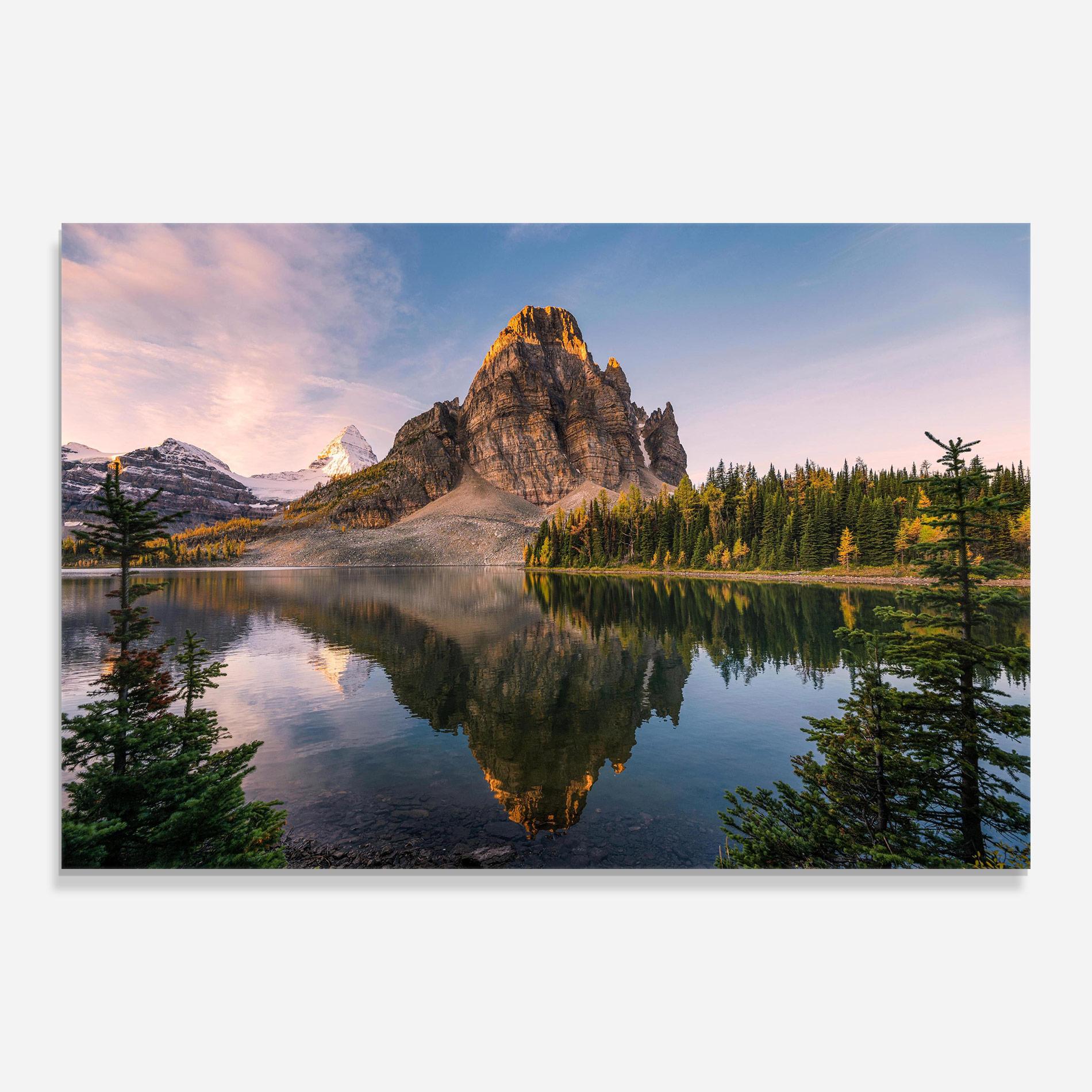 Üvegkép Mountain Sunrise Lake mockup 0