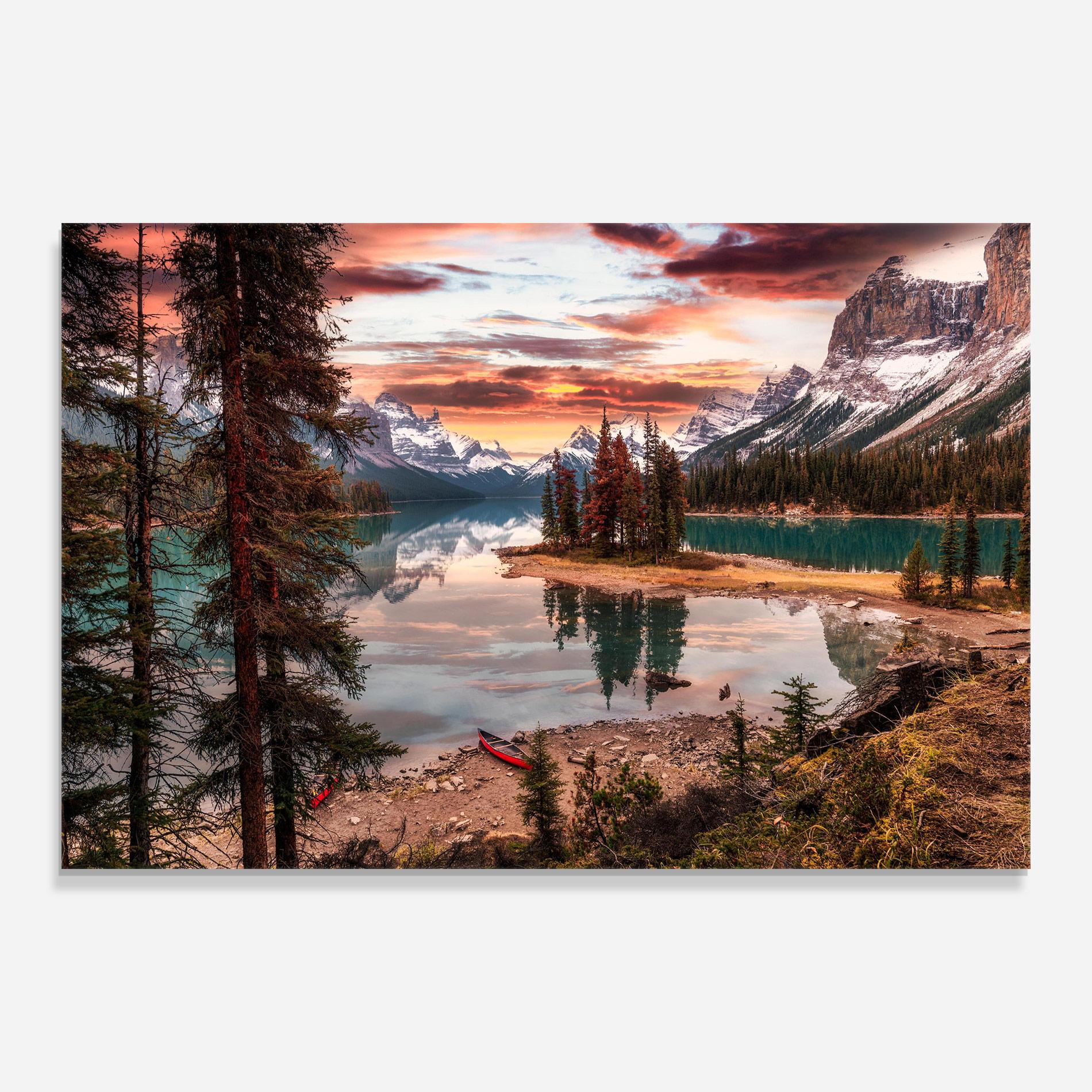 Üvegkép Sunset Lake View mockup 0