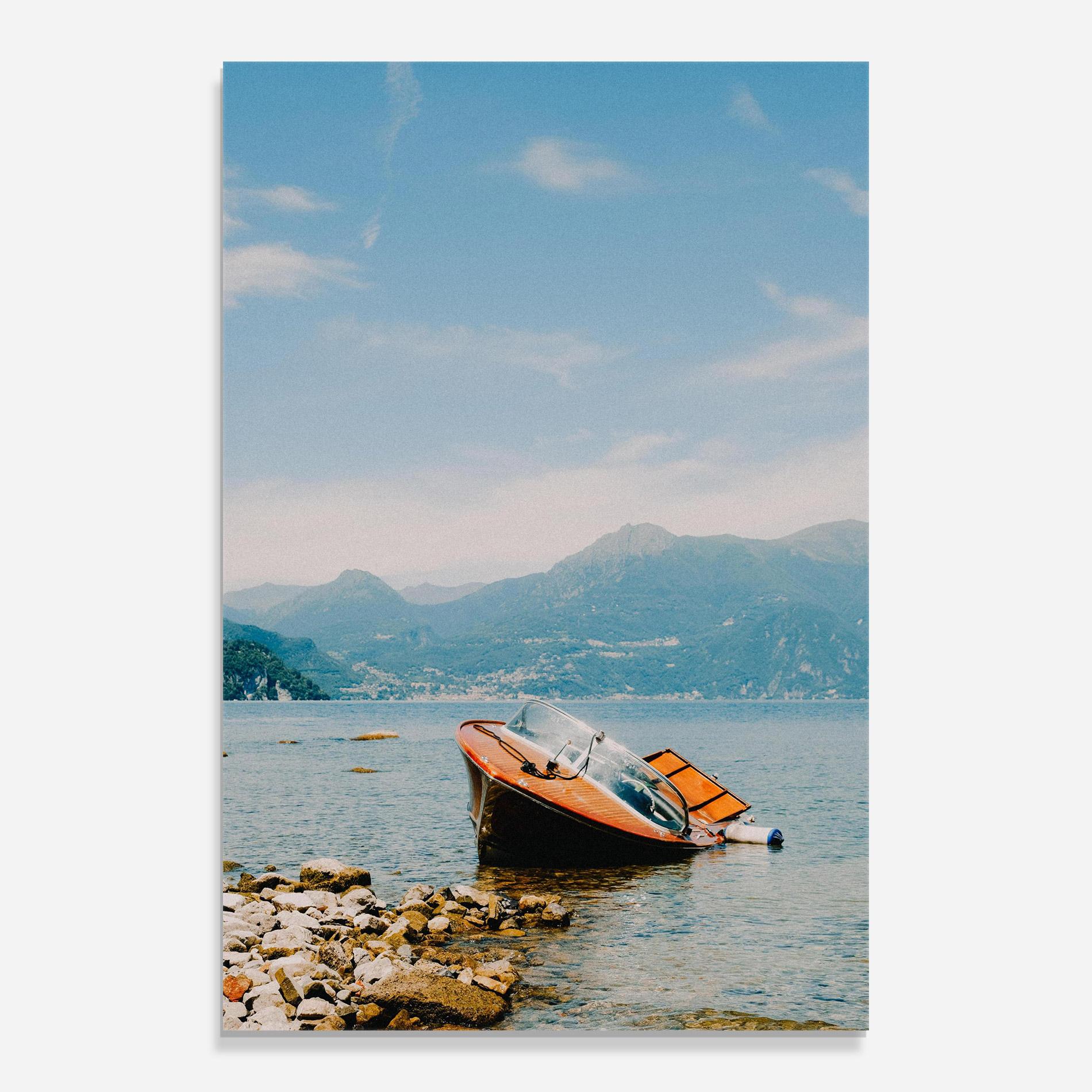 Üvegkép Boat On The Lake mockup 0