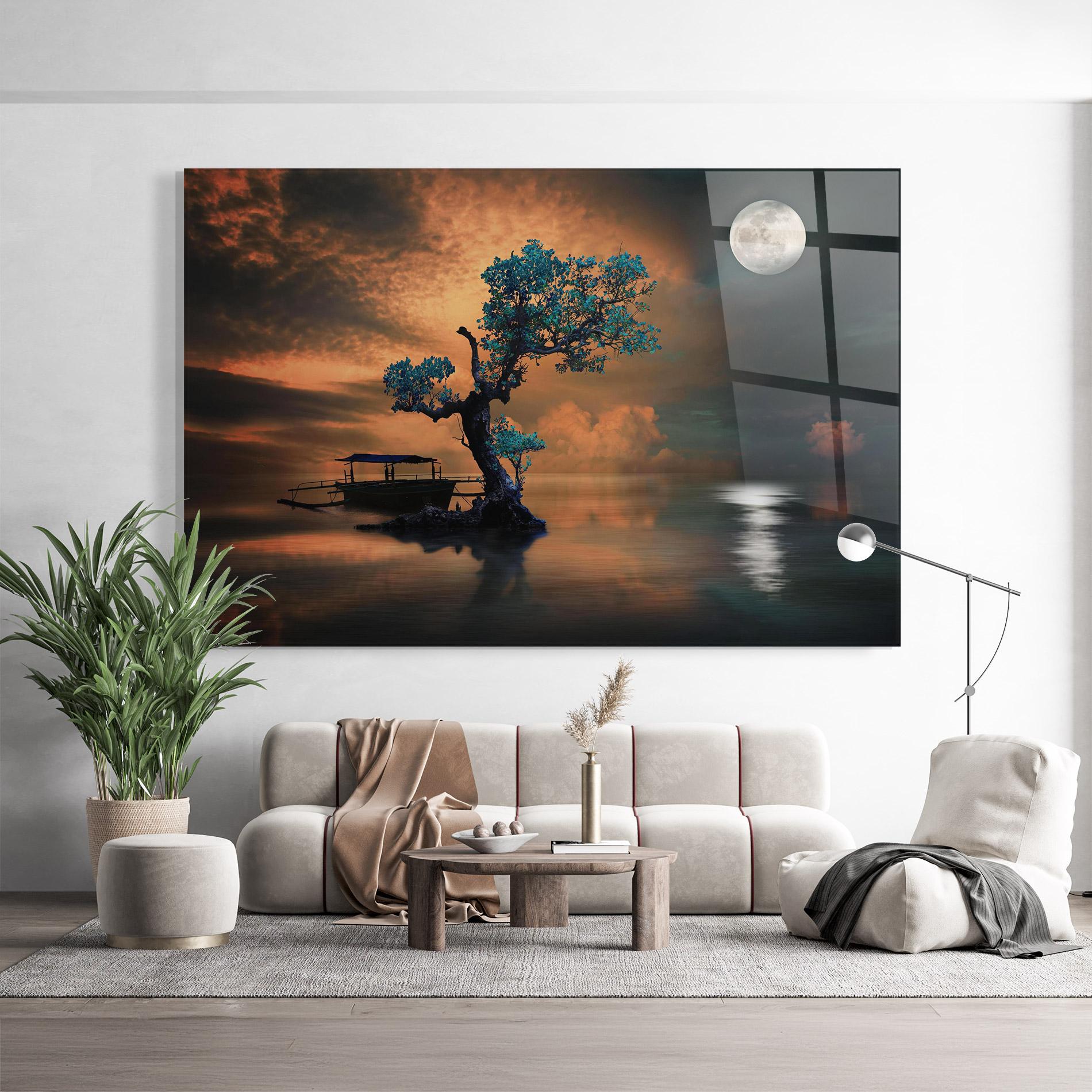 Üvegkép Blue Tree mockup 9