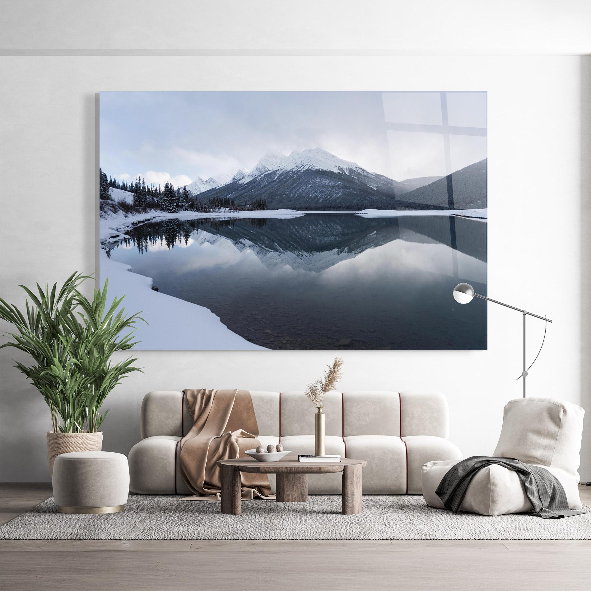 Üvegkép Grey Lake mockup 9