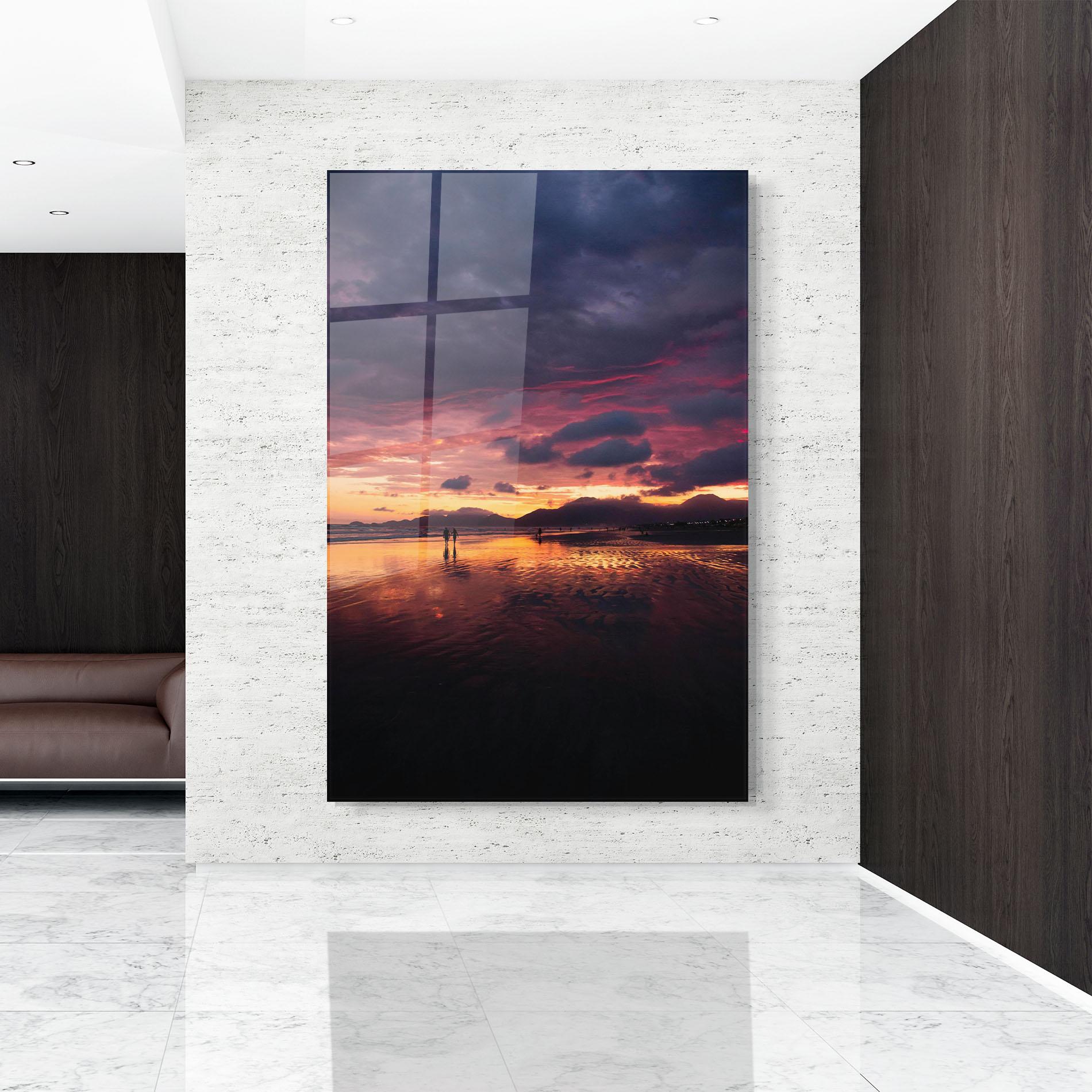 Üvegkép Beach At Sunset mockup 9