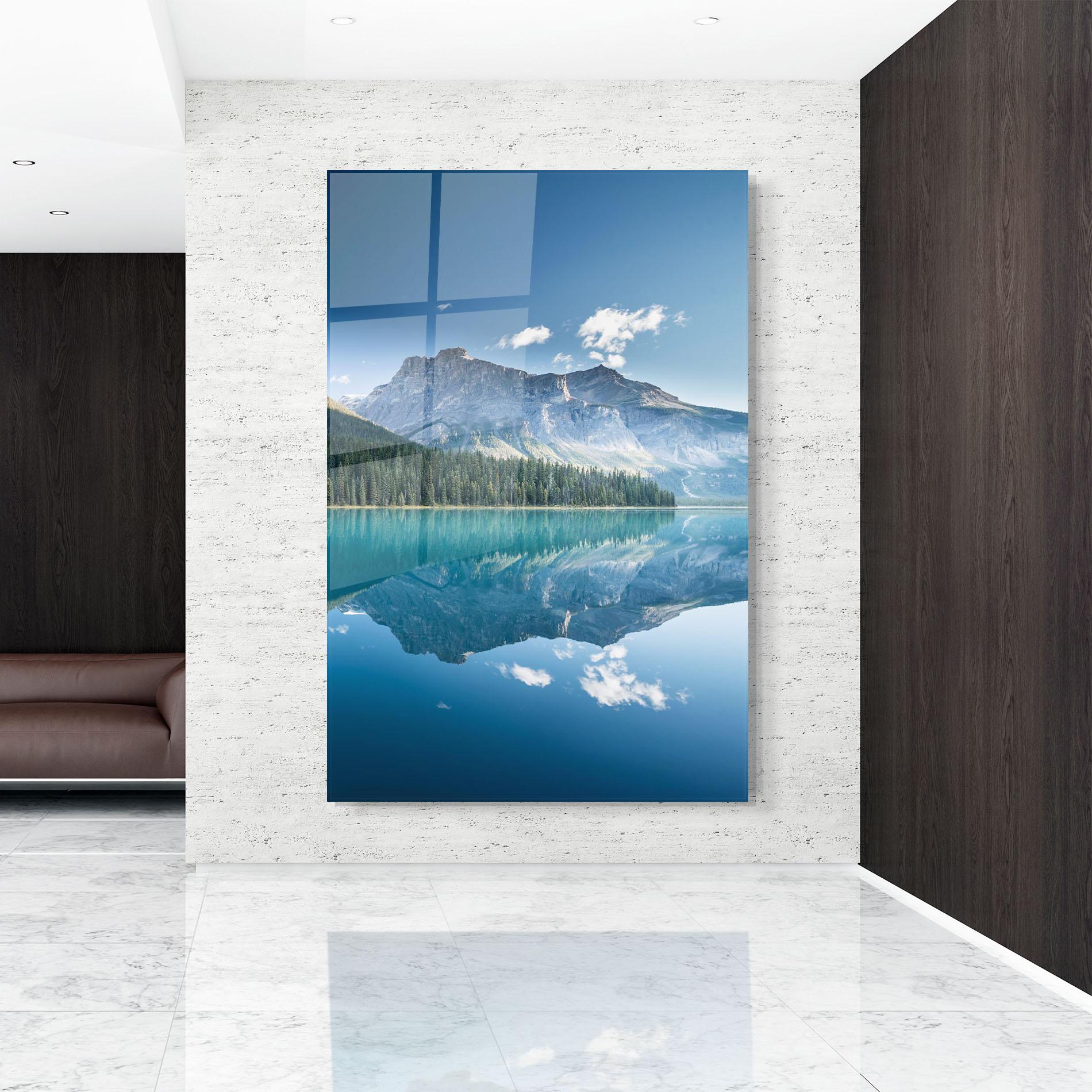 Üvegkép Blue Mountain Lake mockup 9