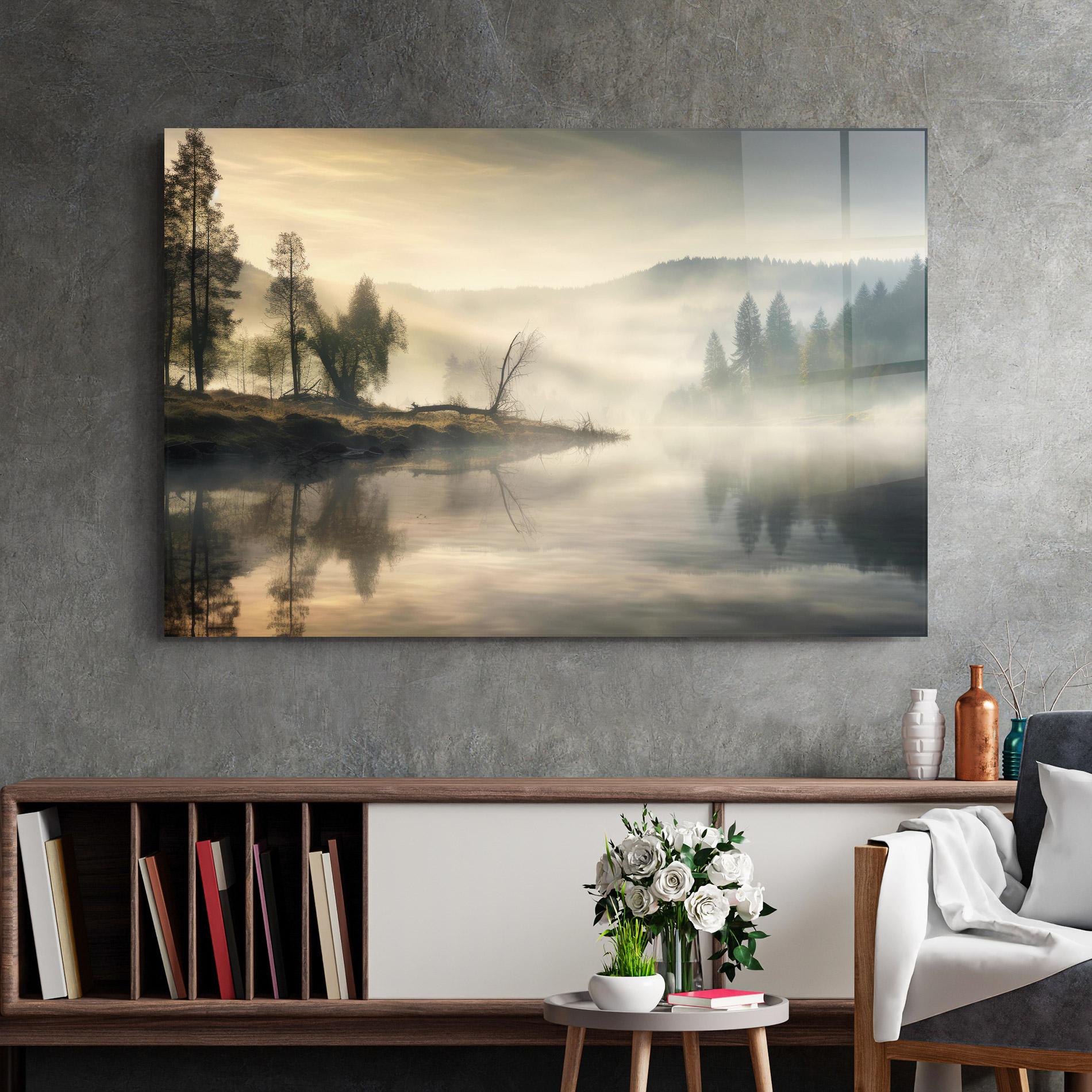 Üvegkép Foggy Morning mockup 2