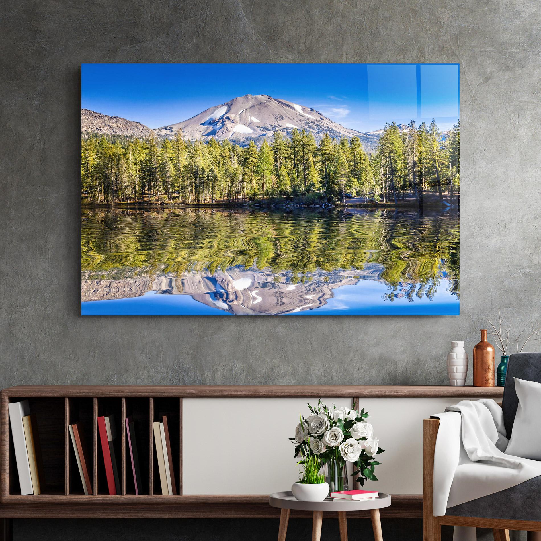 Üvegkép Green Tree Lake mockup 2