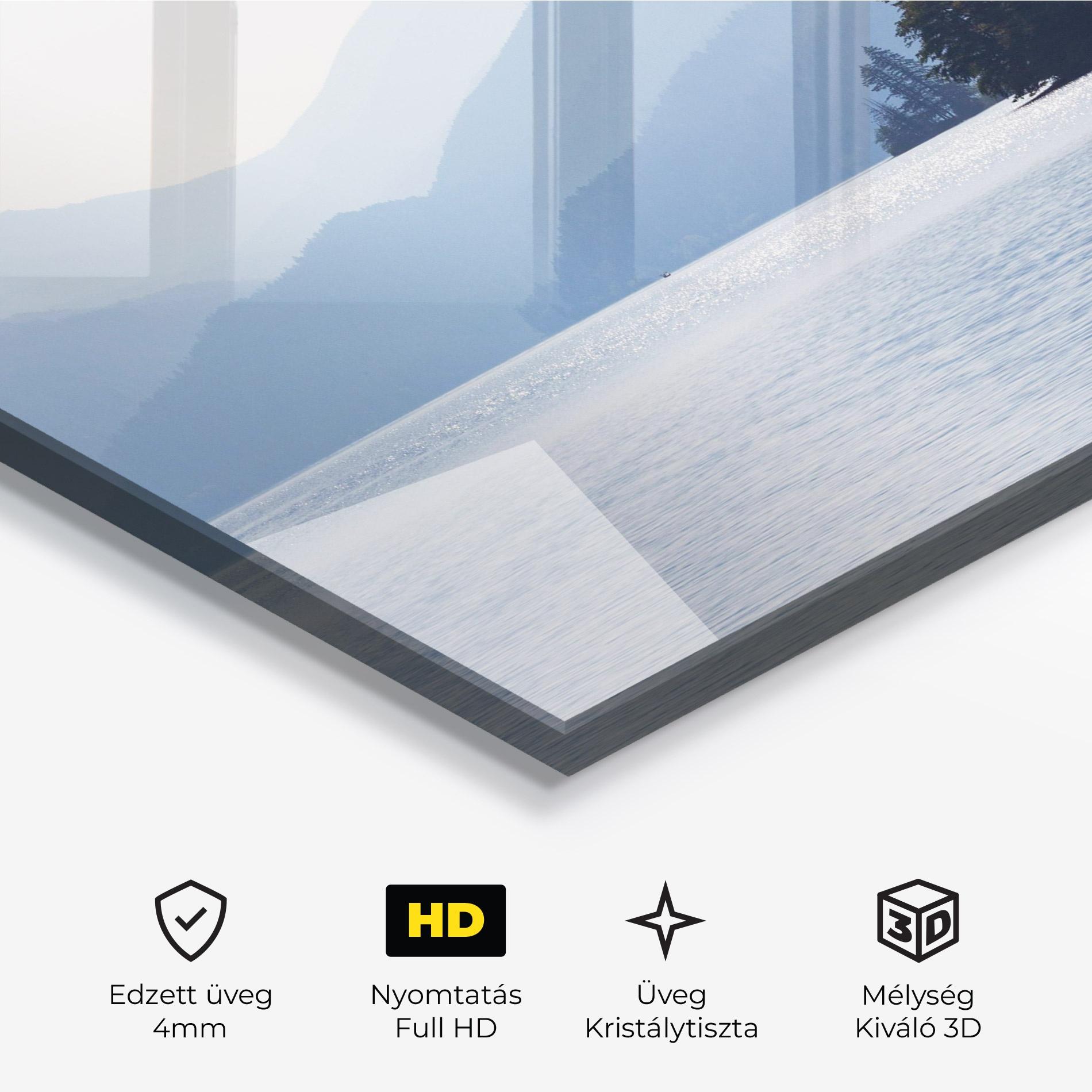 Üvegkép Grey Lake View mockup 3