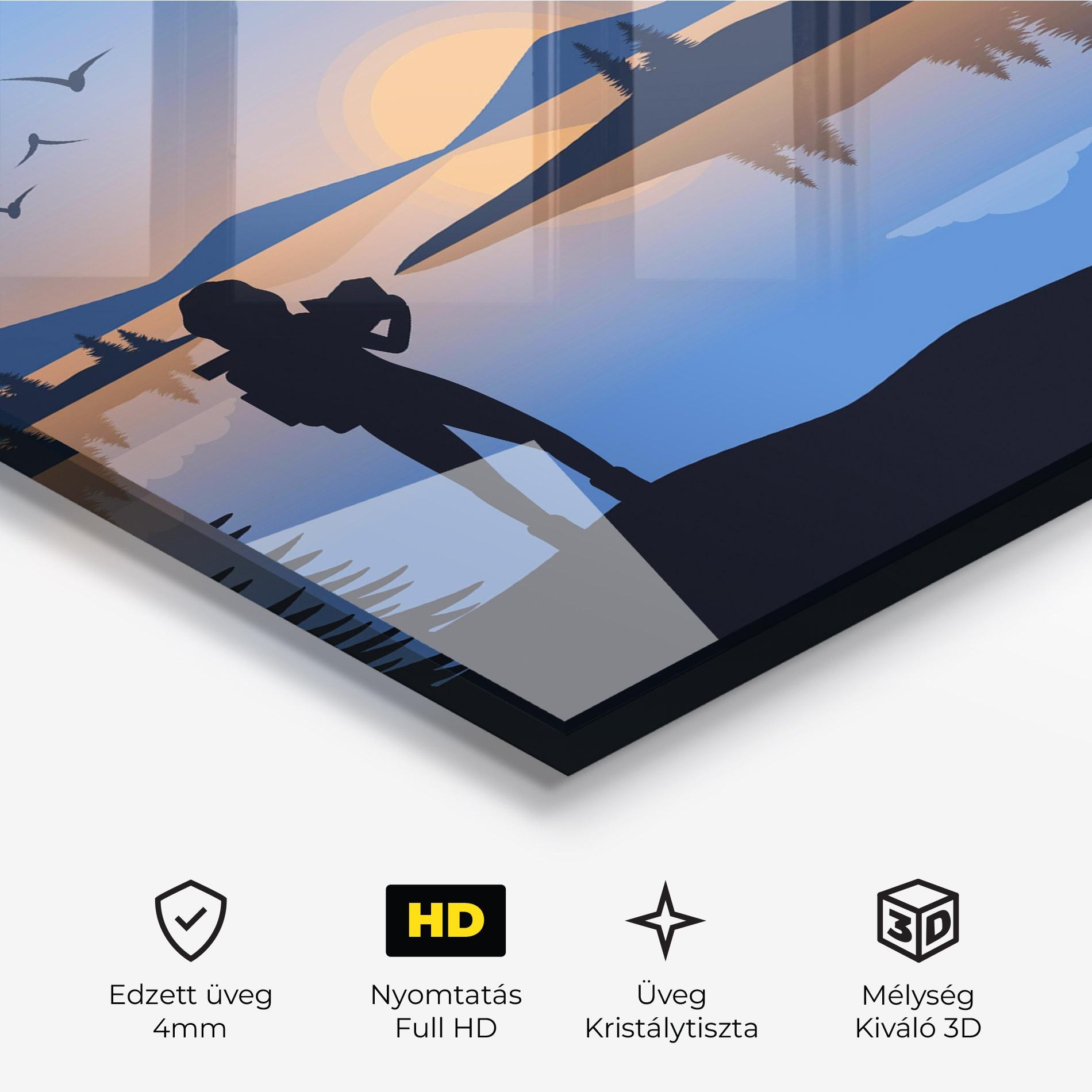 Üvegkép Lake Woman View mockup 3