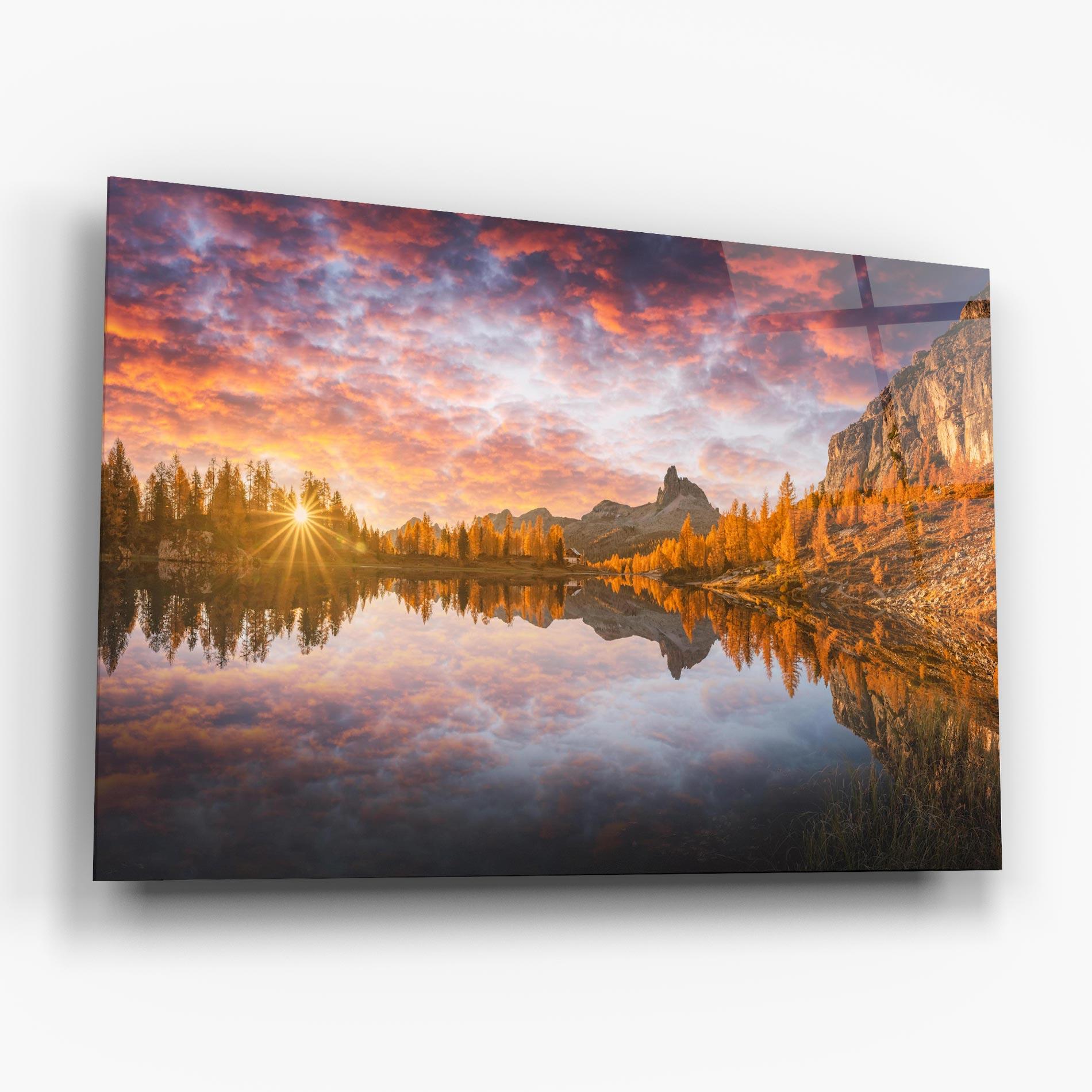 Üvegkép Yellow Light Lake mockup 6