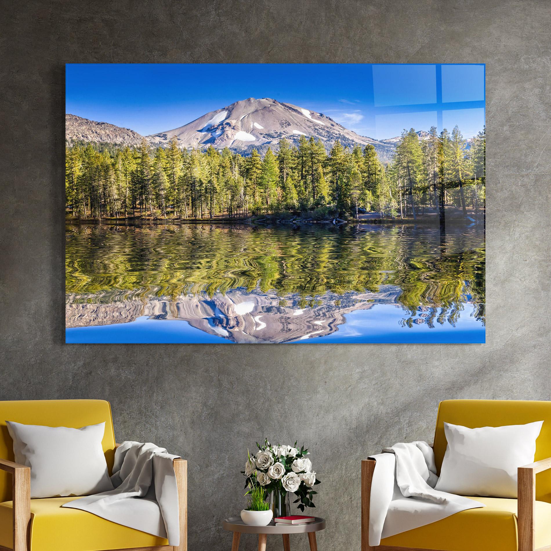 Üvegkép Green Tree Lake mockup 4