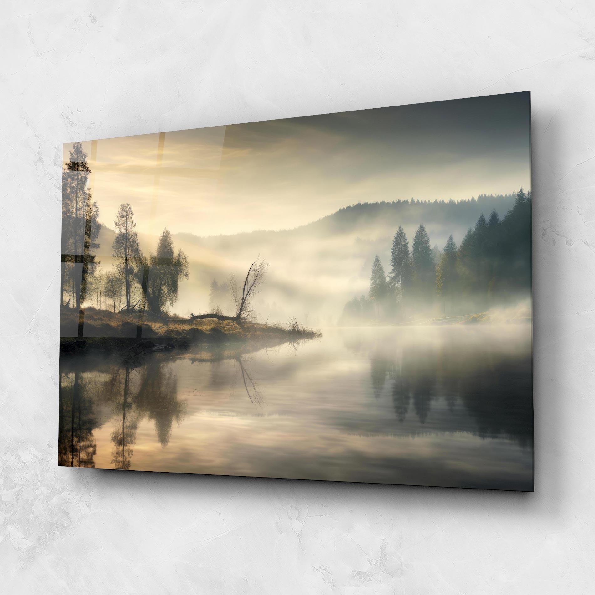 Üvegkép Foggy Morning mockup 1
