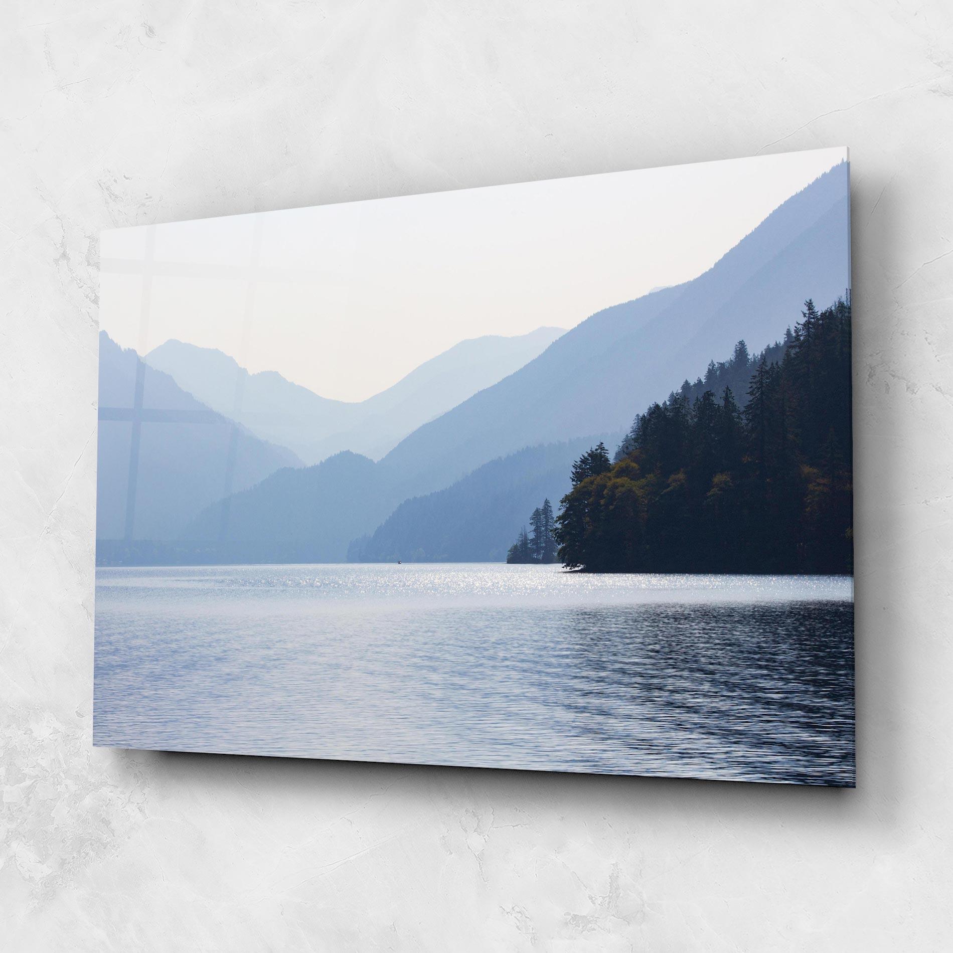 Üvegkép Grey Lake View mockup 1