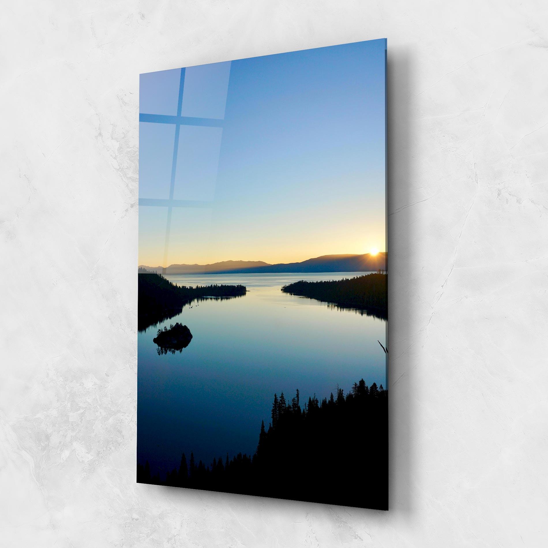 Üvegkép Blue Sky Lake mockup 1