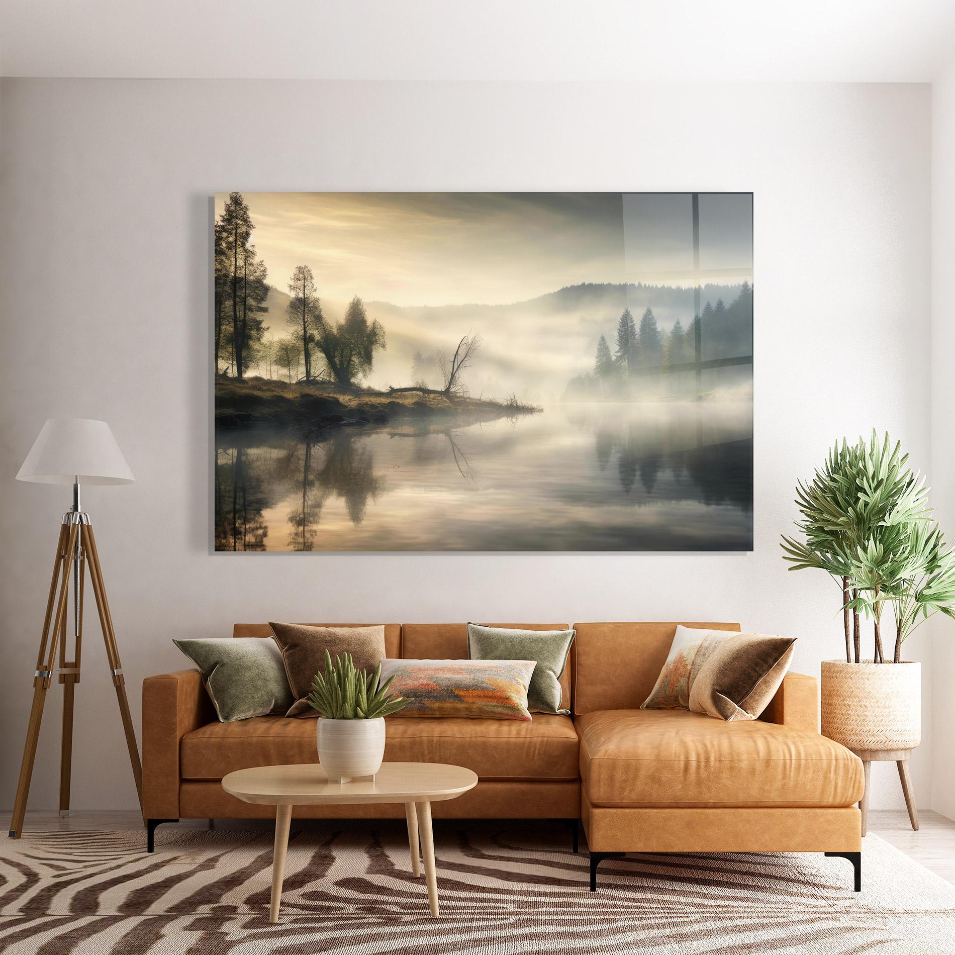 Üvegkép Foggy Morning mockup 7