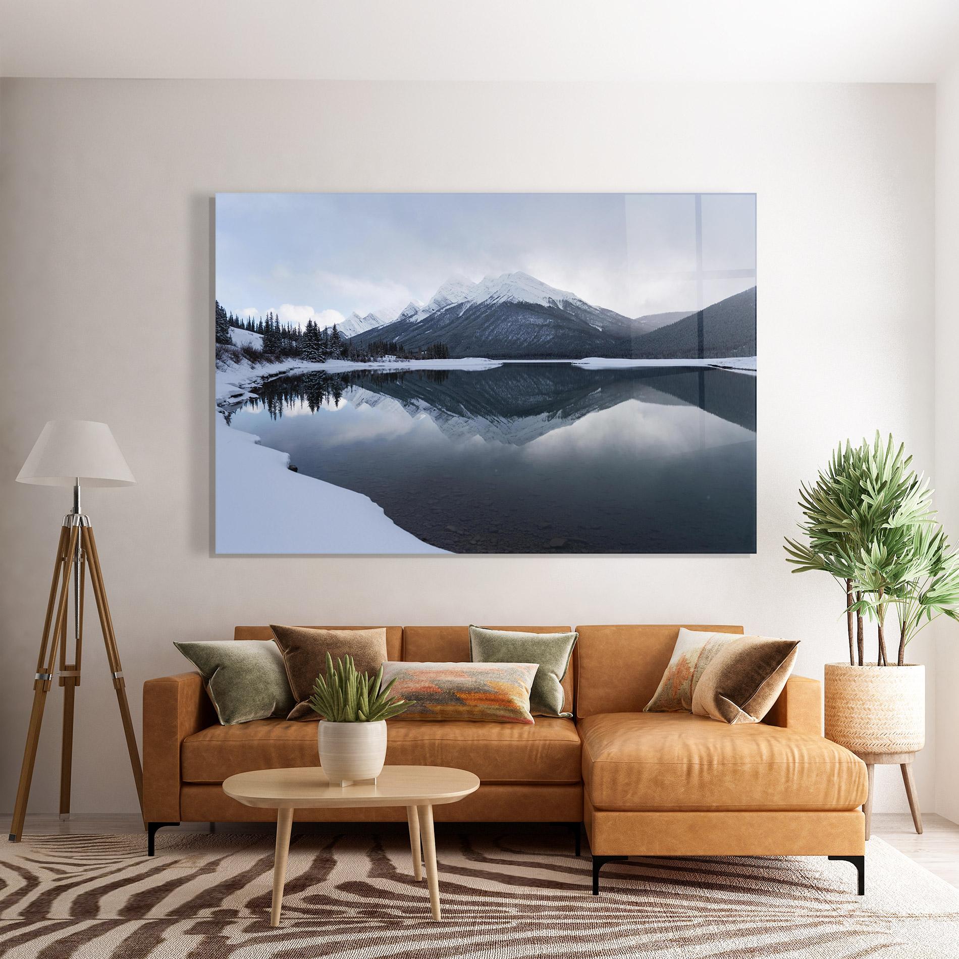Üvegkép Grey Lake mockup 7