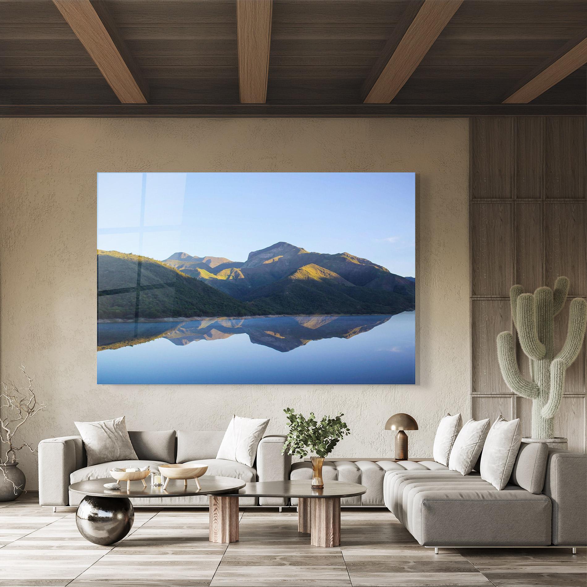 Üvegkép Blue Nice Lake mockup 8