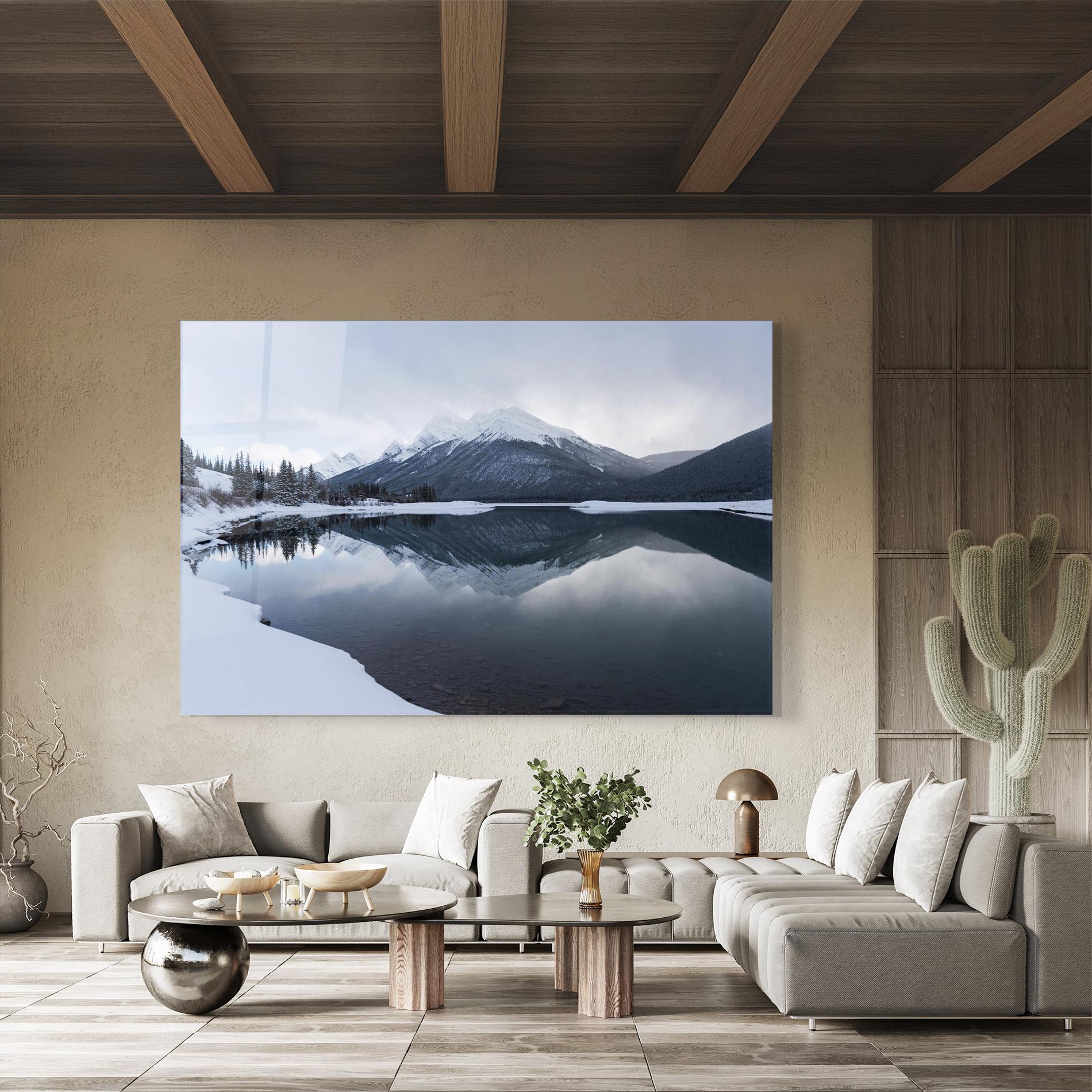 Üvegkép Grey Lake mockup 8