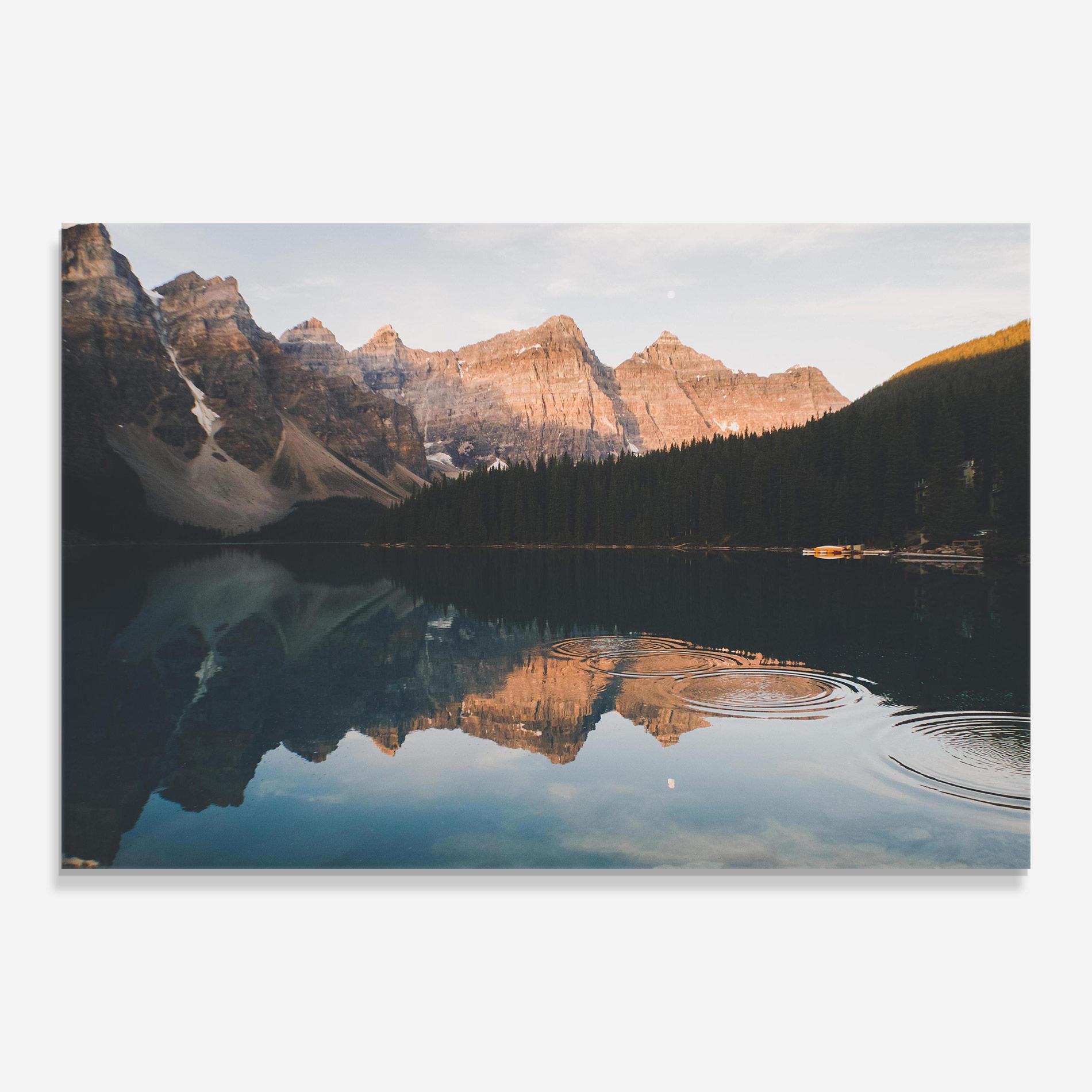 Üvegkép Brown Mountain Lake mockup 0