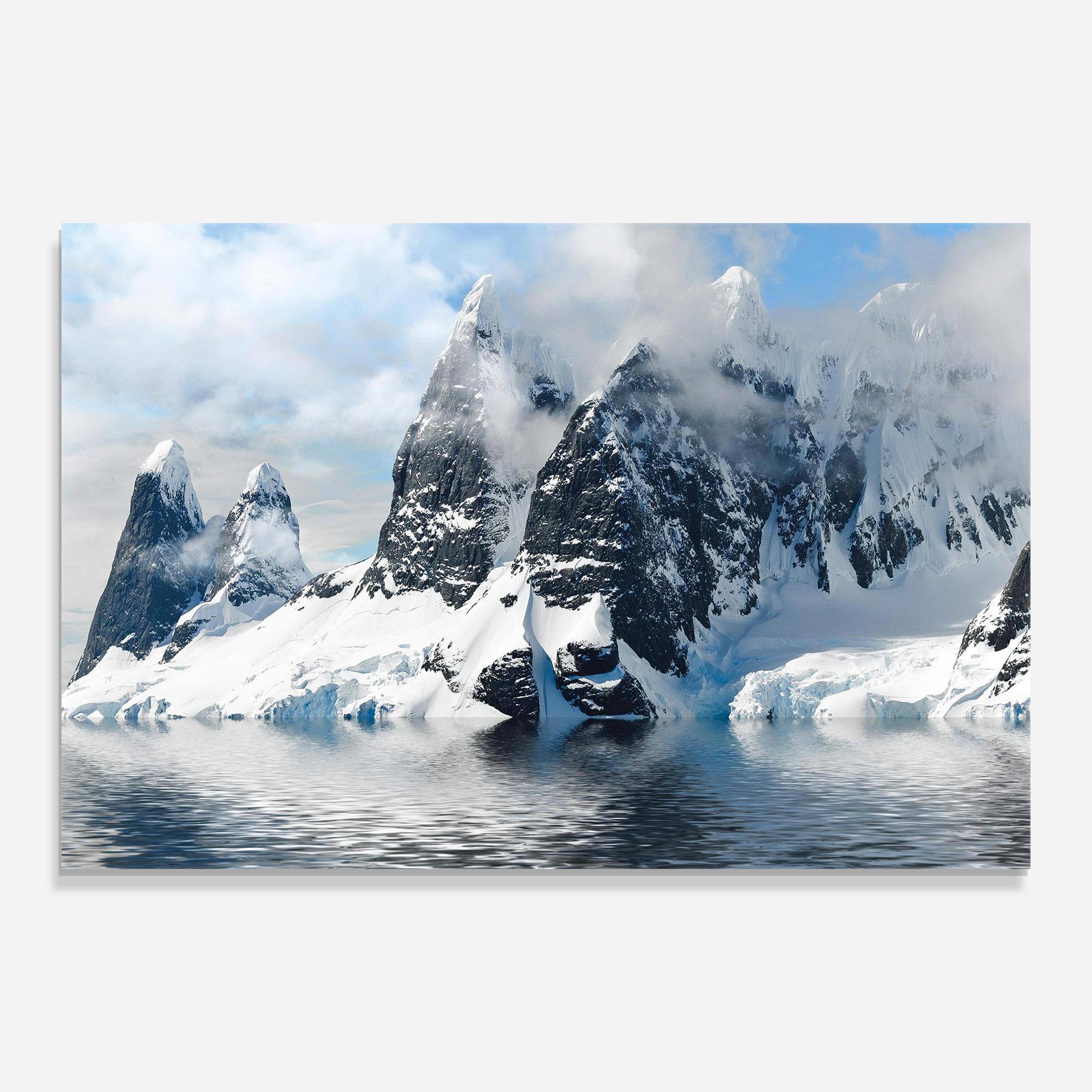 Üvegkép Glacial Mountains mockup 0