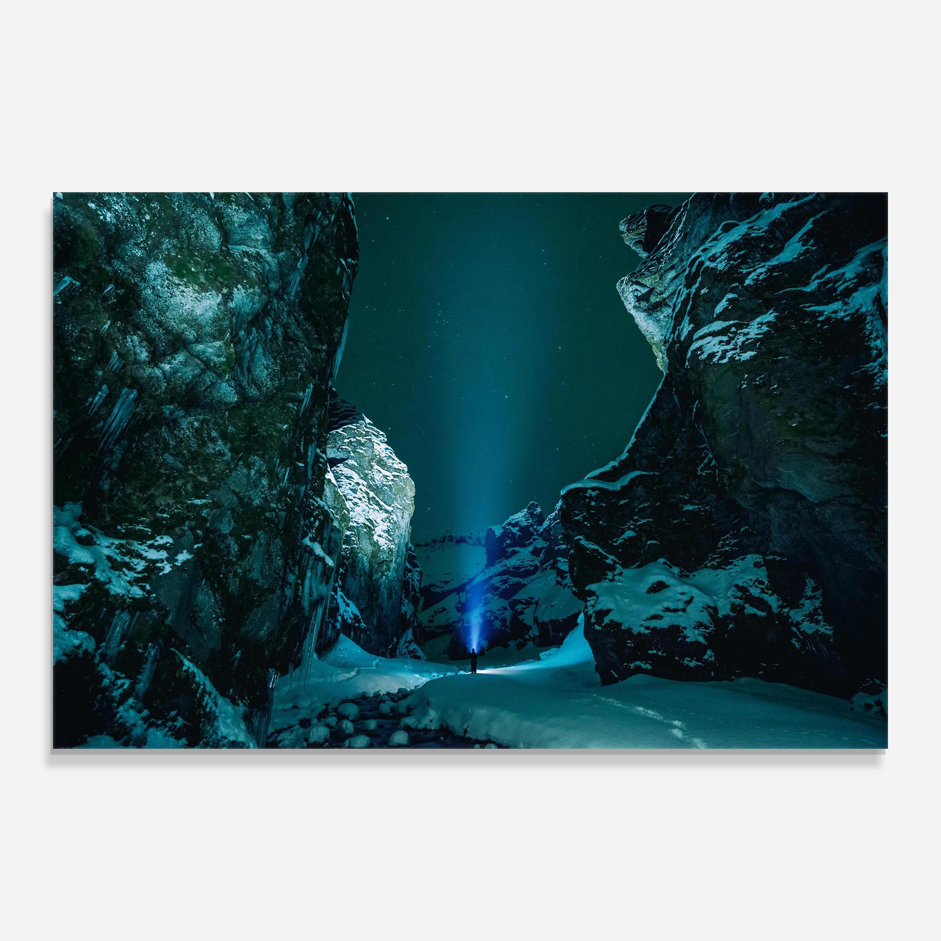 Üvegkép Green Light Mountain mockup 0