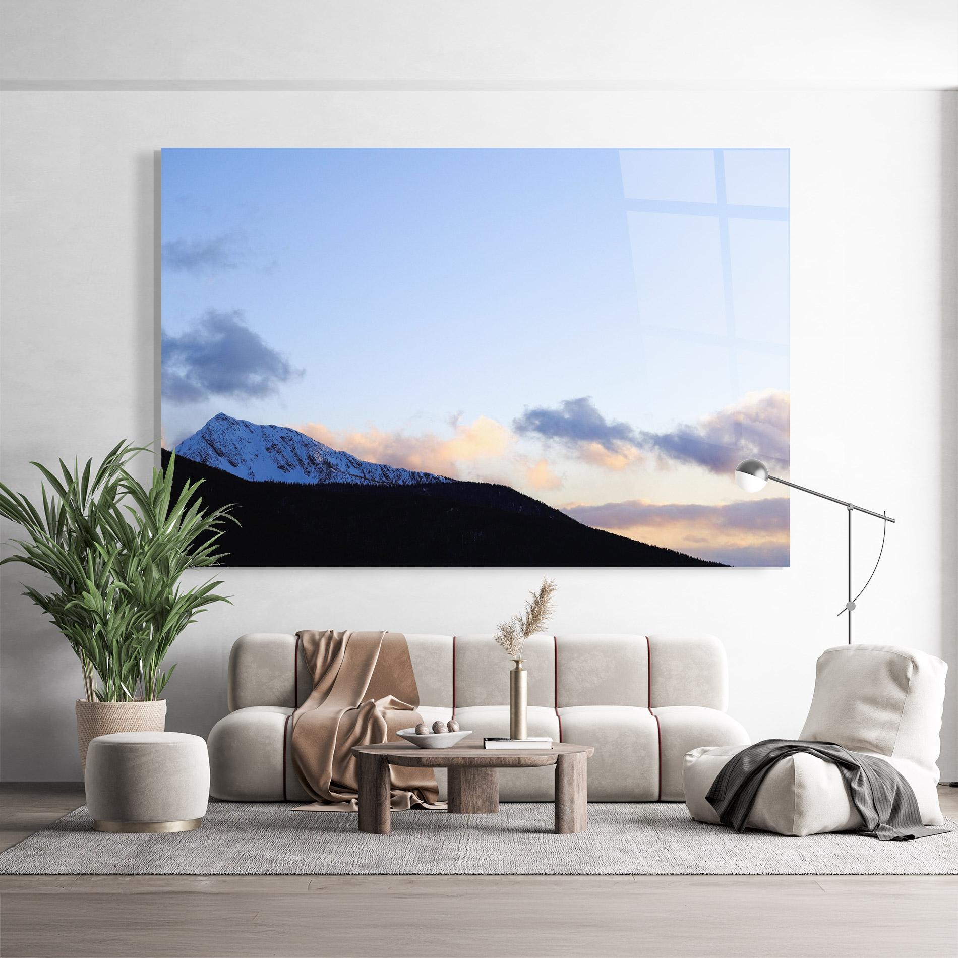 Üvegkép Cloud Sky Mountain mockup 9