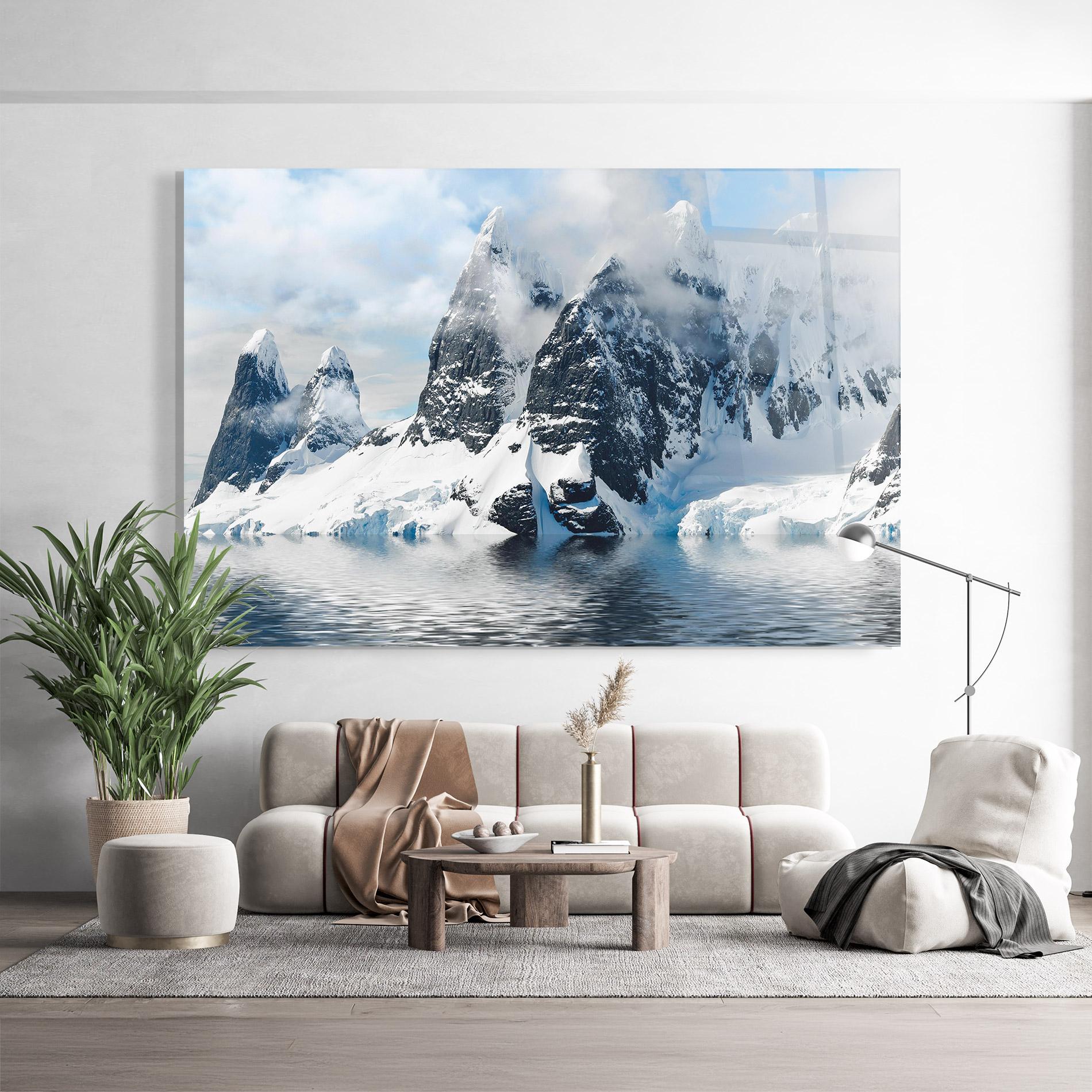 Üvegkép Glacial Mountains mockup 9