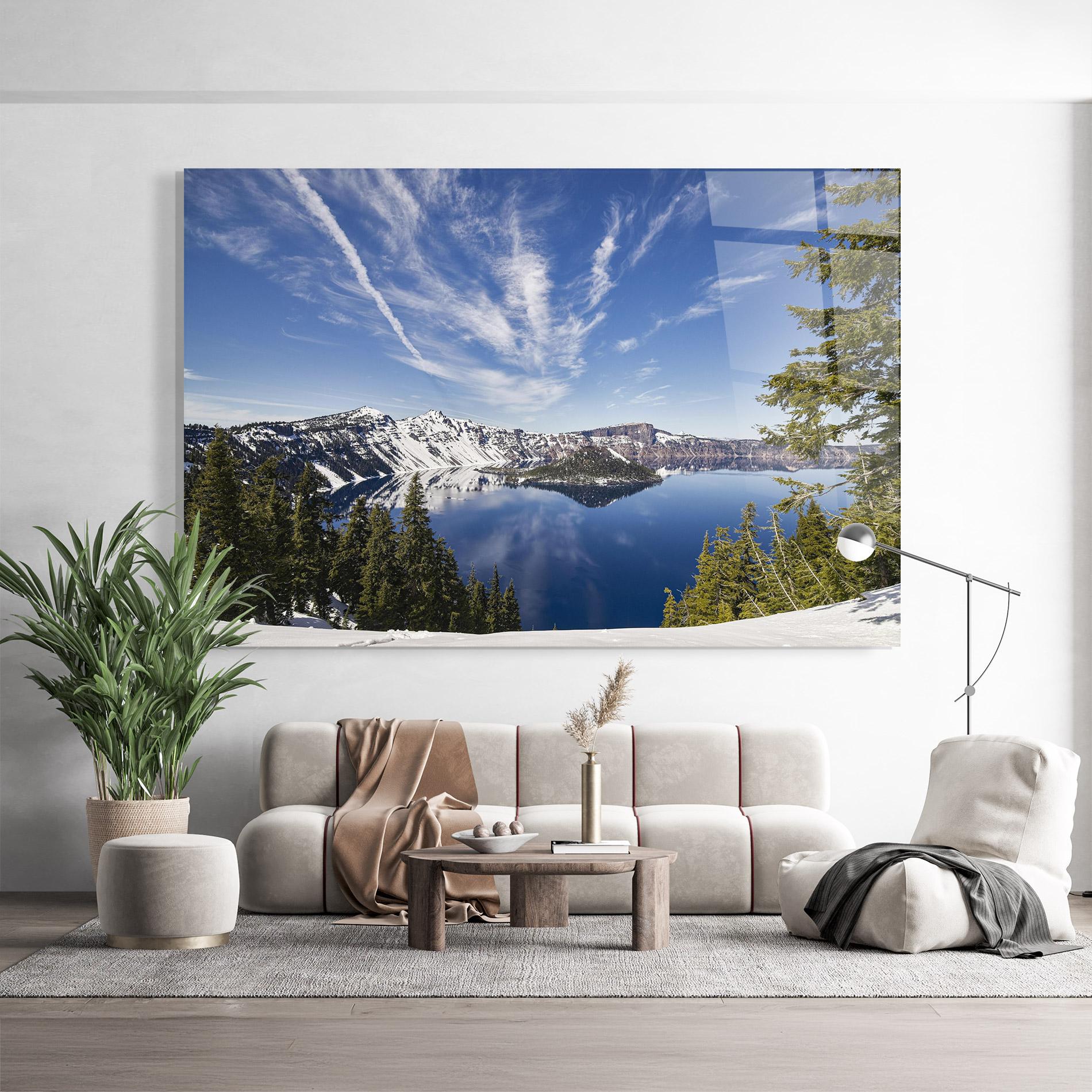 Üvegkép White Snowy Mountain mockup 9