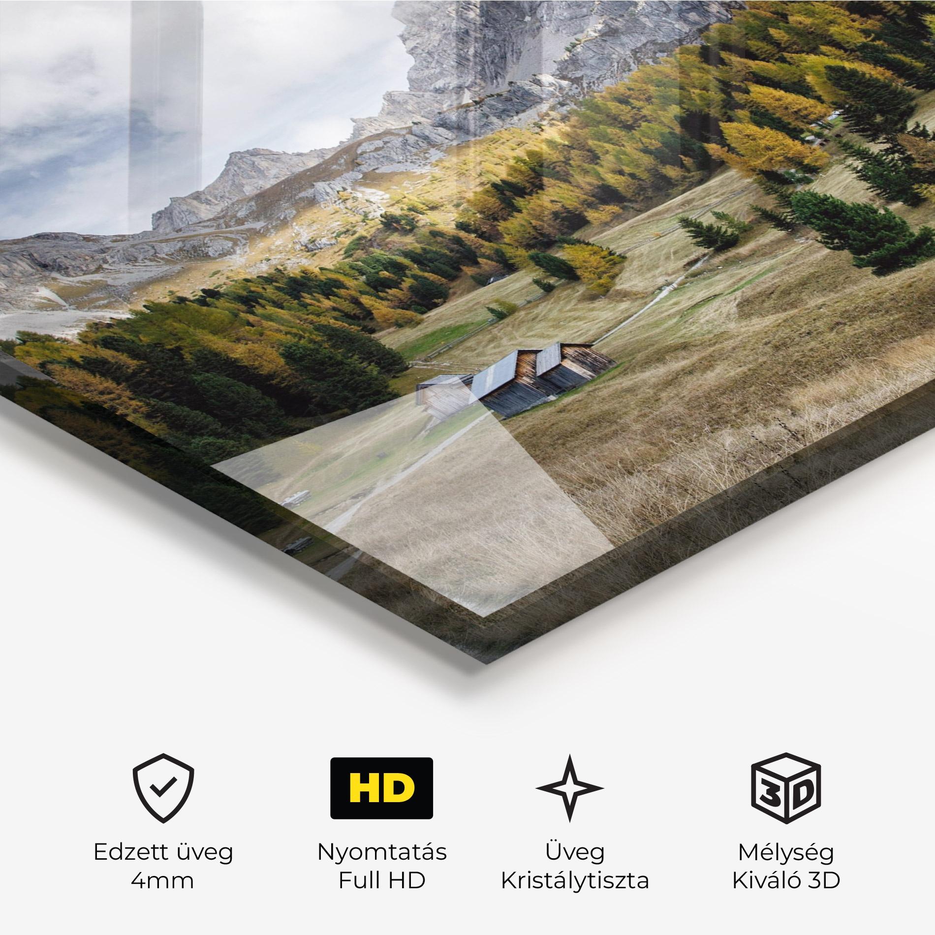 Üvegkép Cloudy Mountains View mockup 3