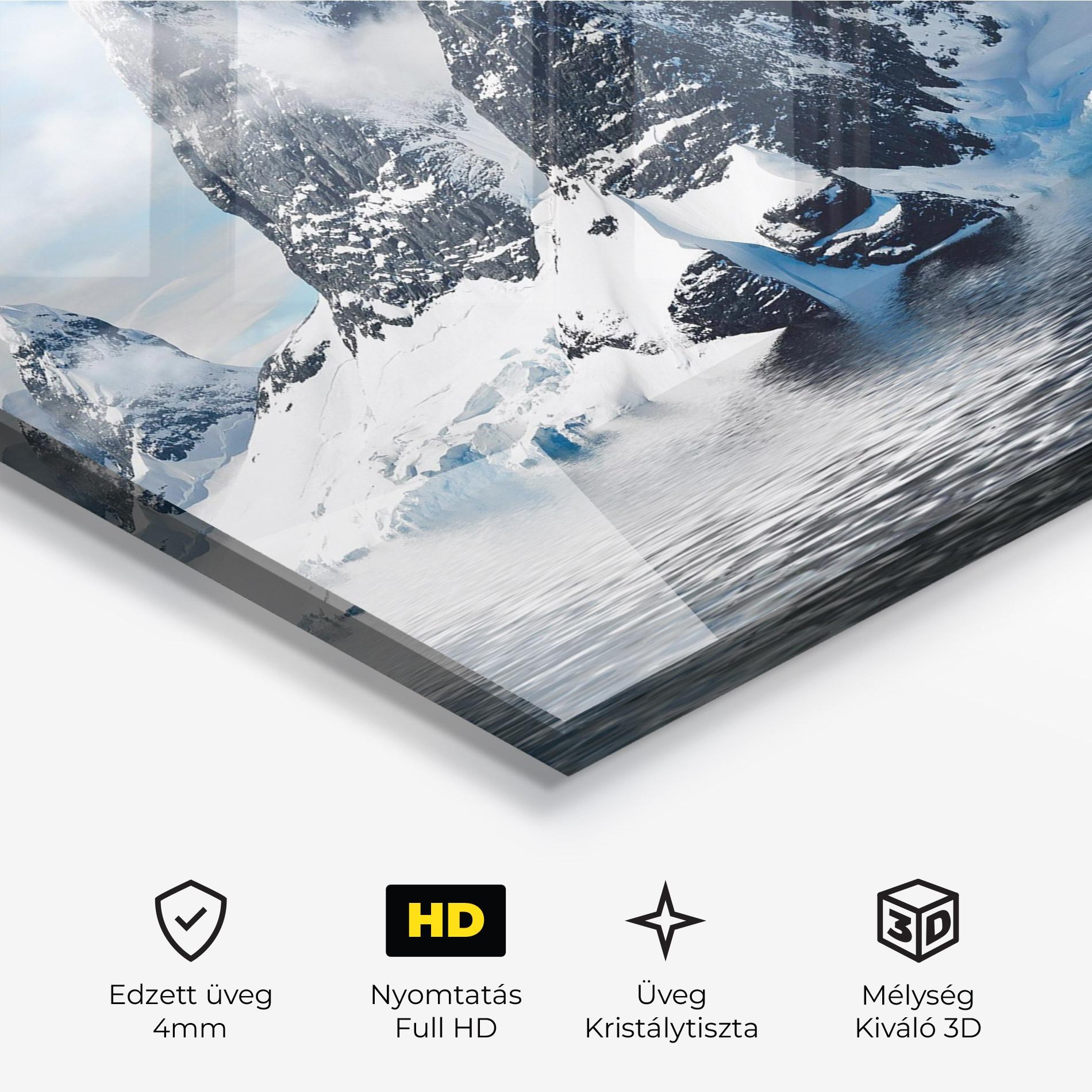 Üvegkép Glacial Mountains mockup 3