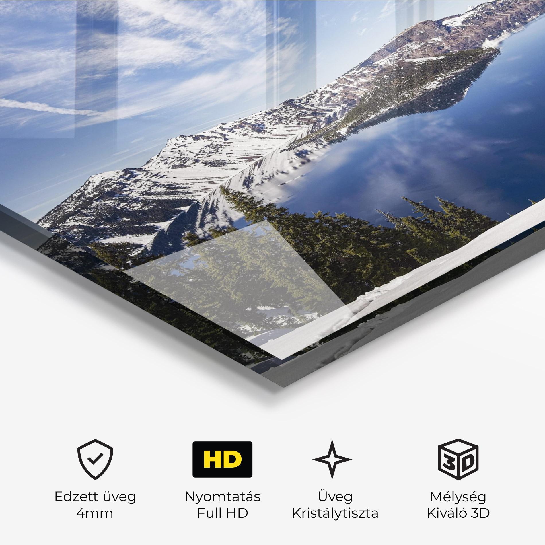 Üvegkép White Snowy Mountain mockup 3