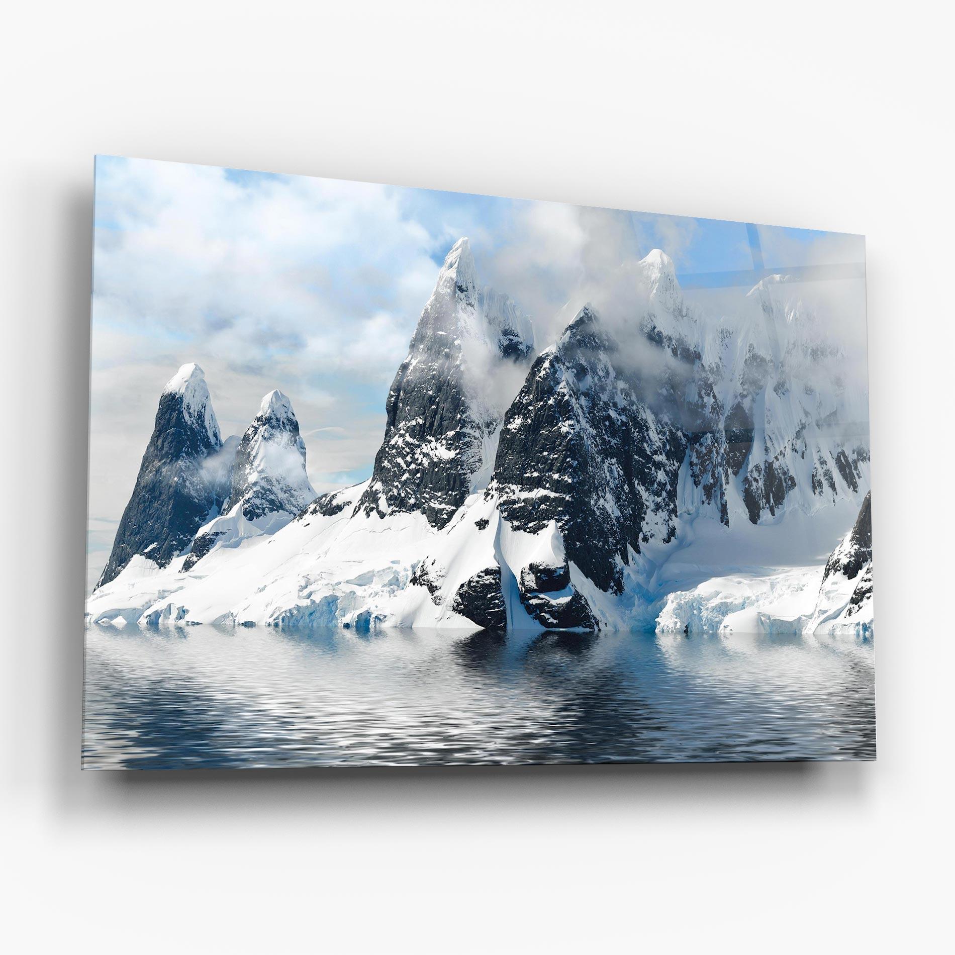 Üvegkép Glacial Mountains mockup 6
