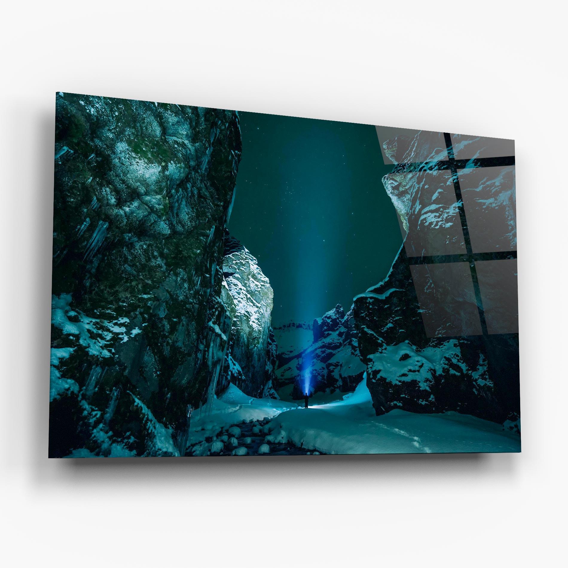 Üvegkép Green Light Mountain mockup 6