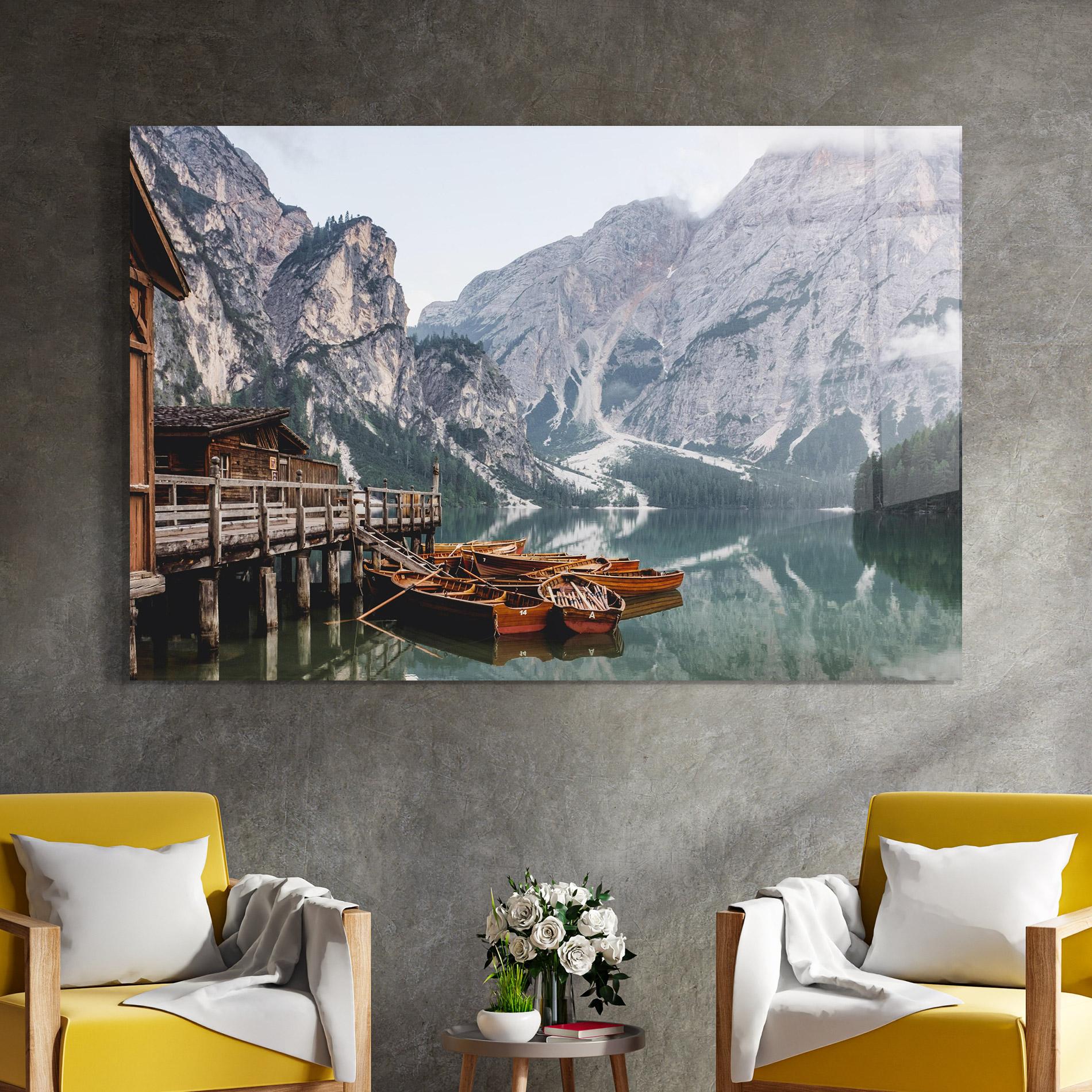 Üvegkép Cabin Lake mockup 4