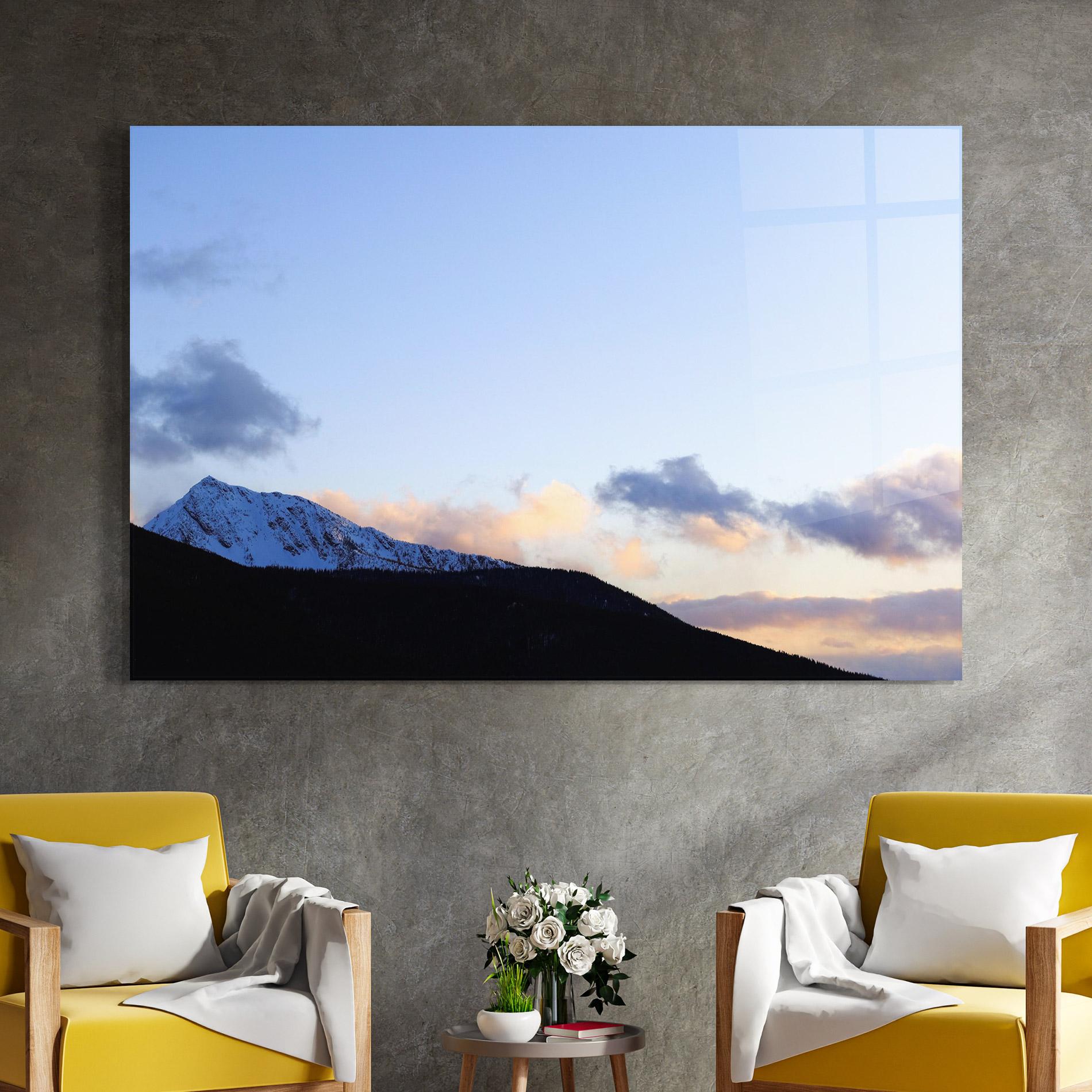 Üvegkép Cloud Sky Mountain mockup 4