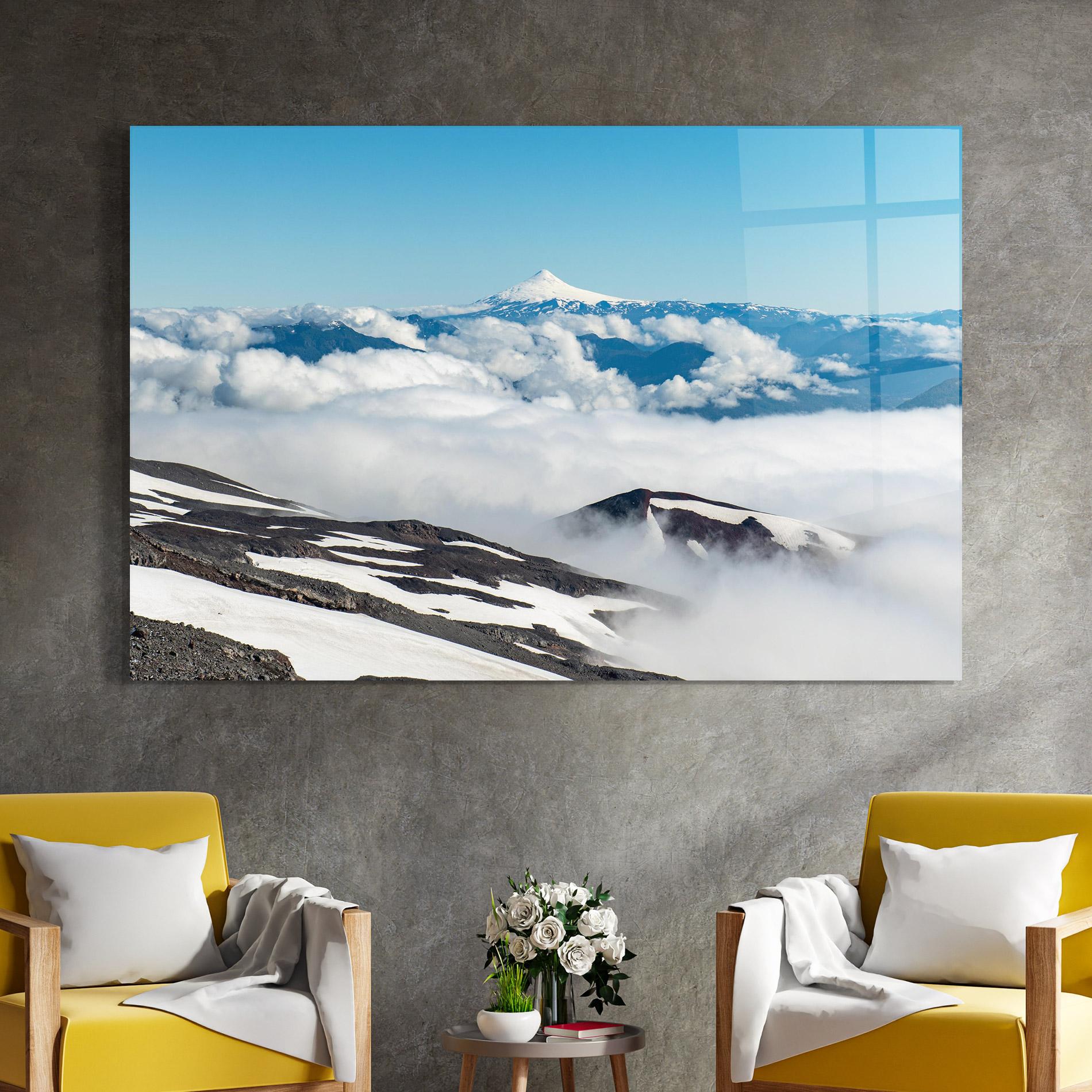 Üvegkép Cloudy High View mockup 4