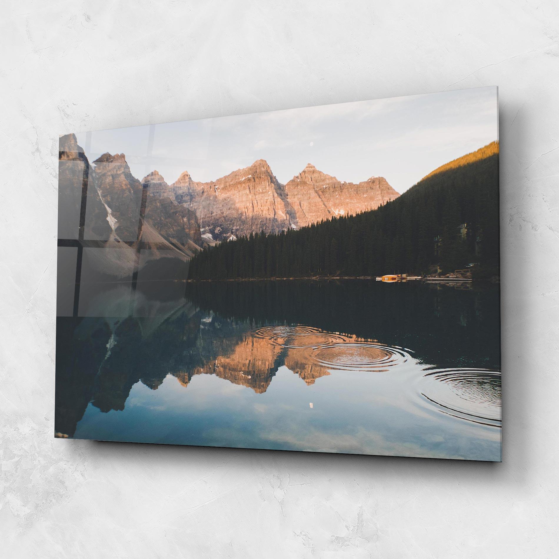 Üvegkép Brown Mountain Lake mockup 1