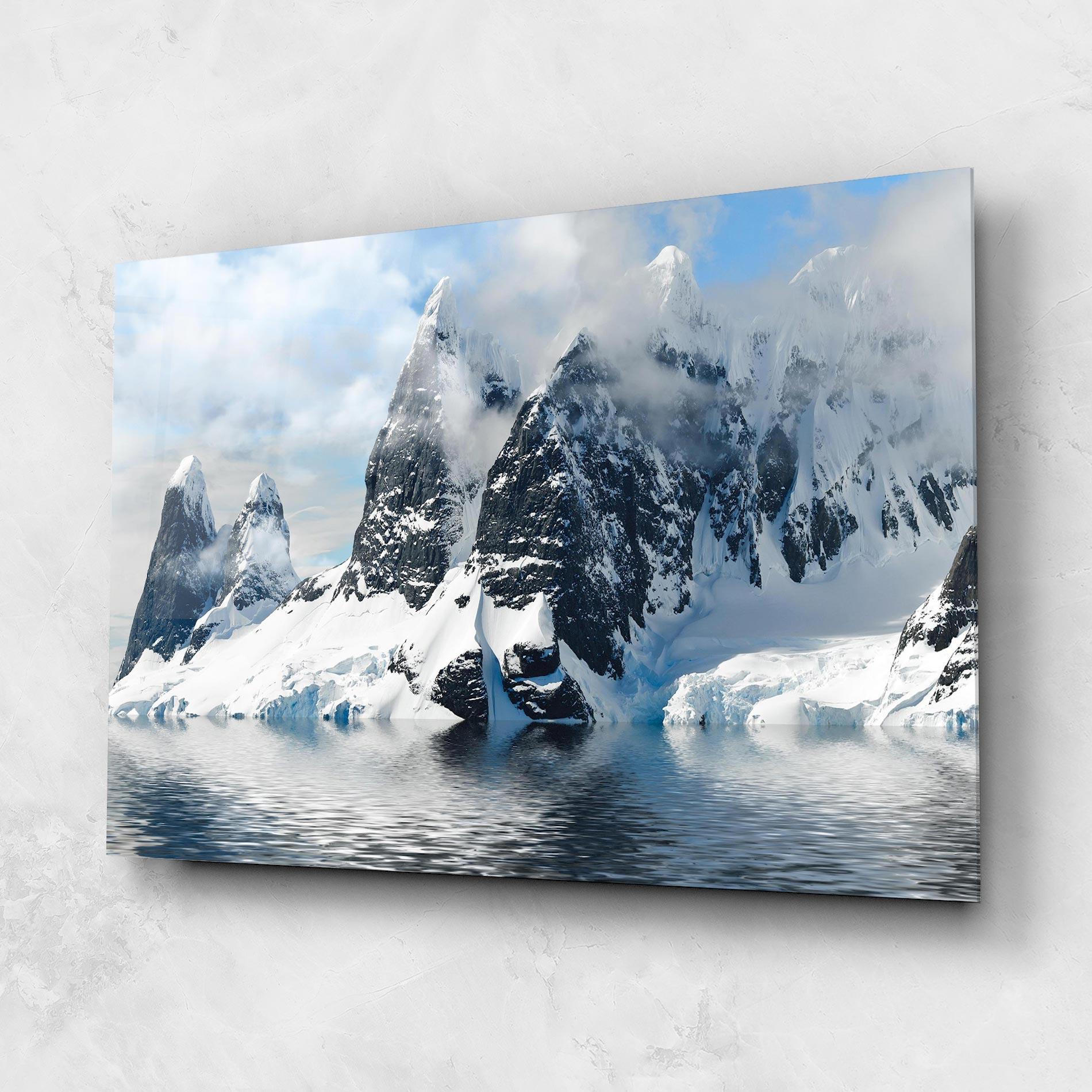 Üvegkép Glacial Mountains mockup 1