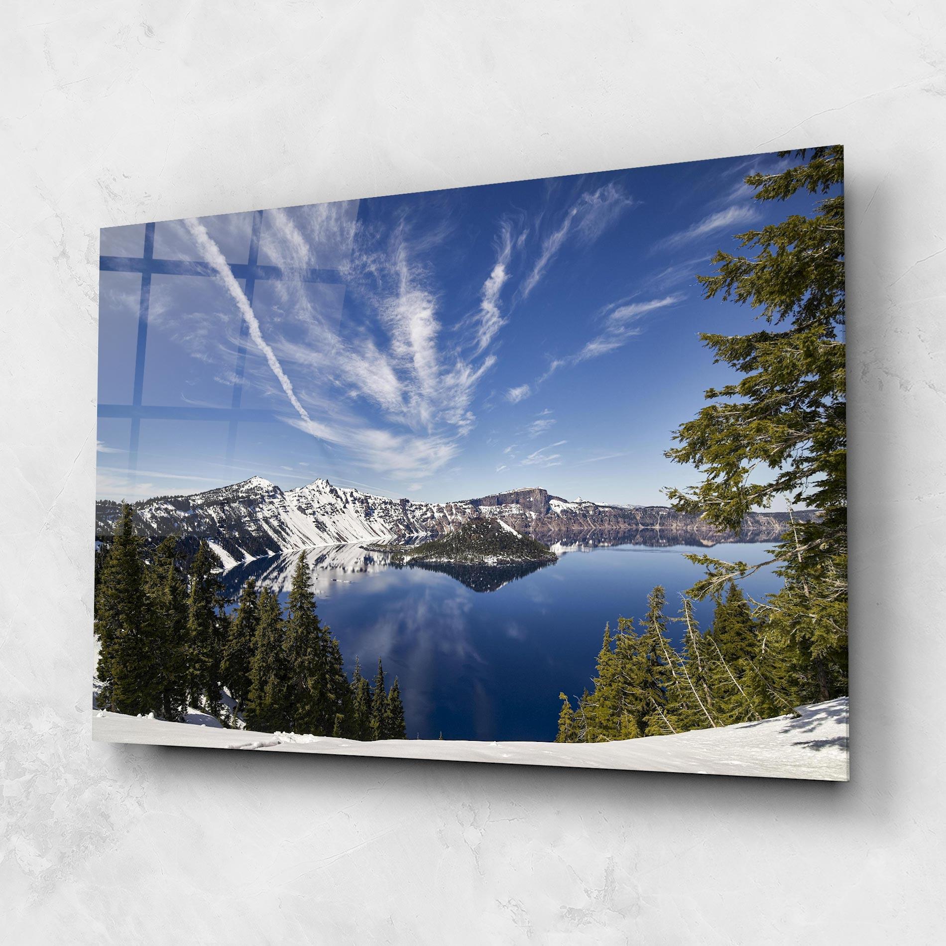 Üvegkép White Snowy Mountain mockup 1