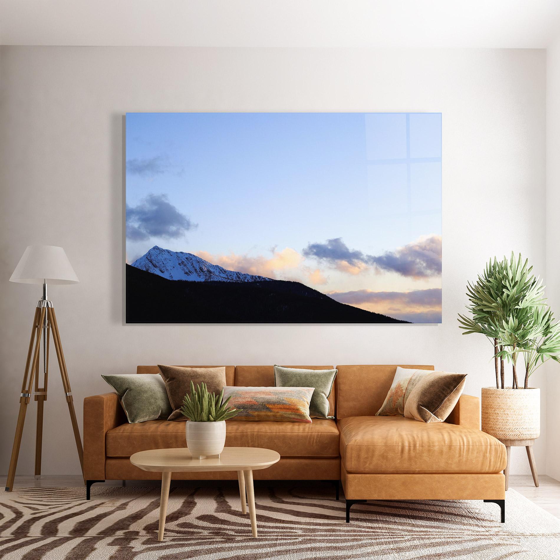 Üvegkép Cloud Sky Mountain mockup 7