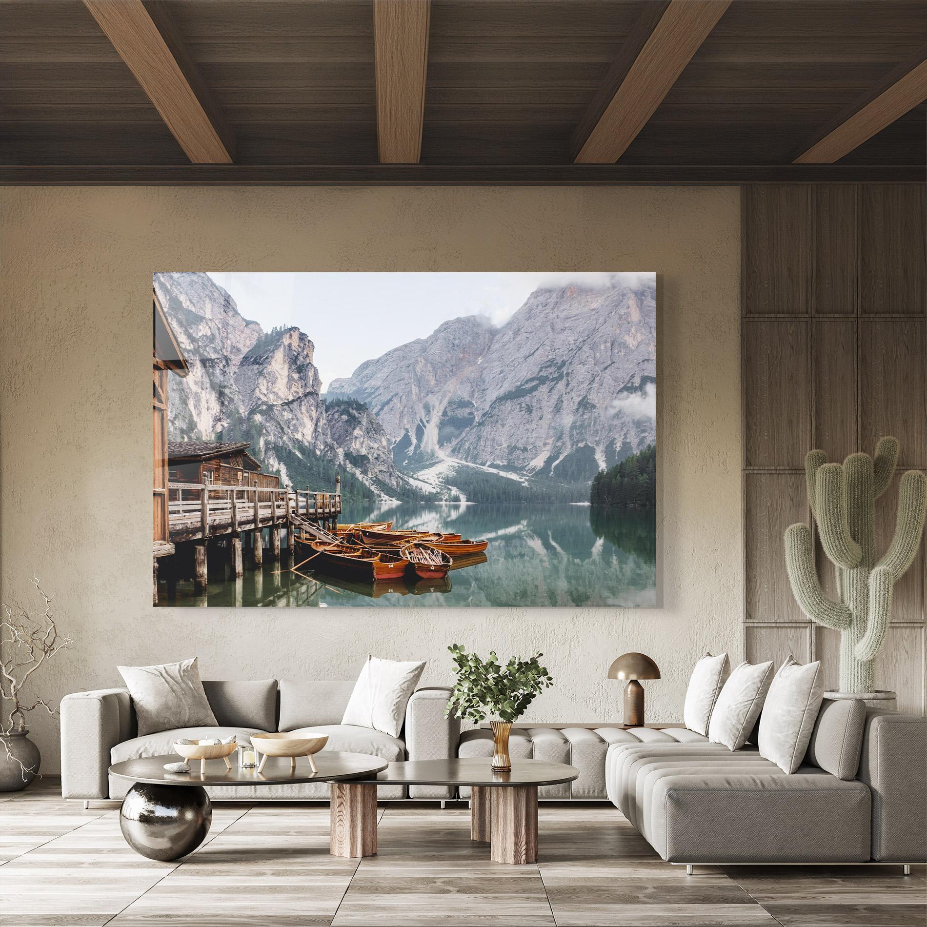 Üvegkép Cabin Lake mockup 8