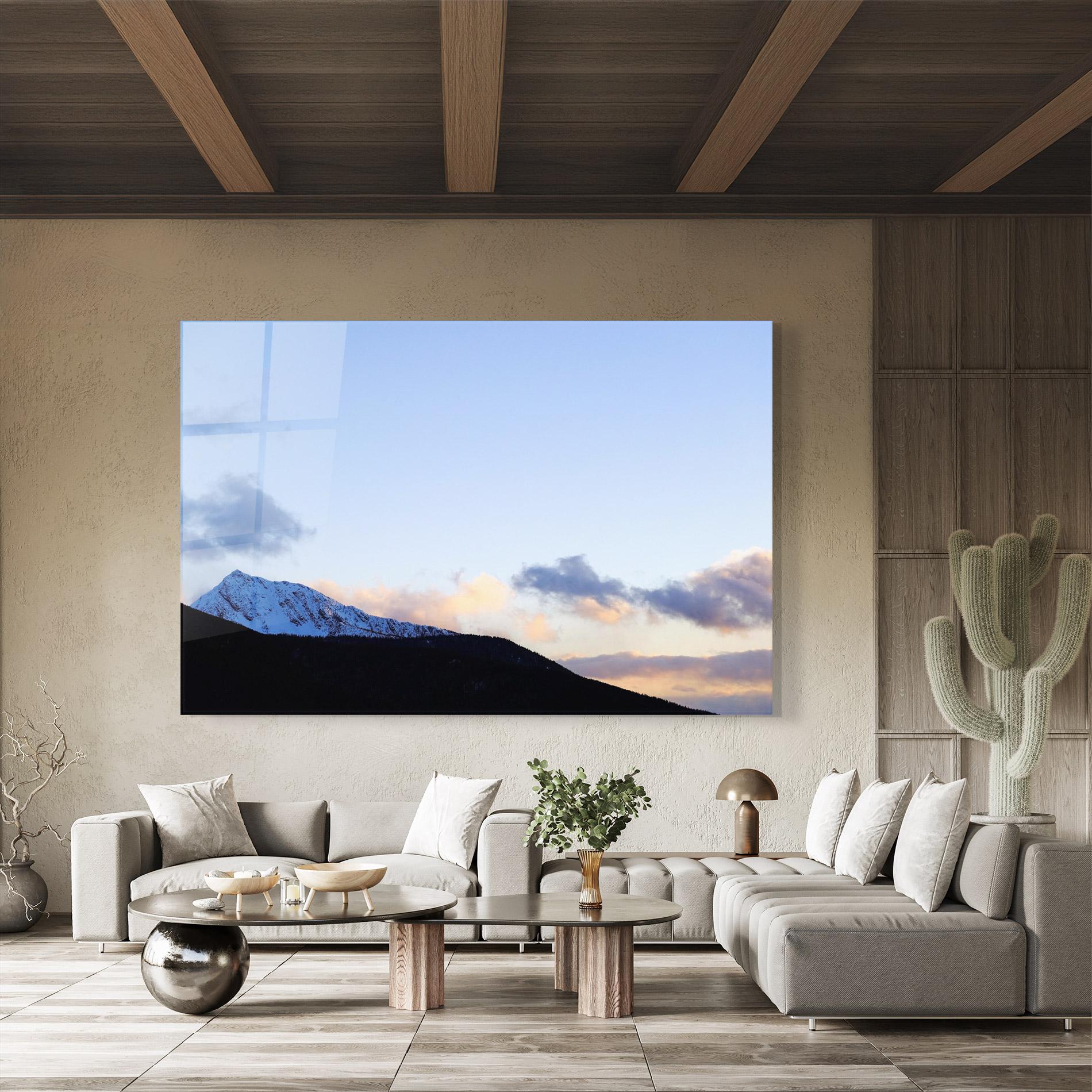 Üvegkép Cloud Sky Mountain mockup 8