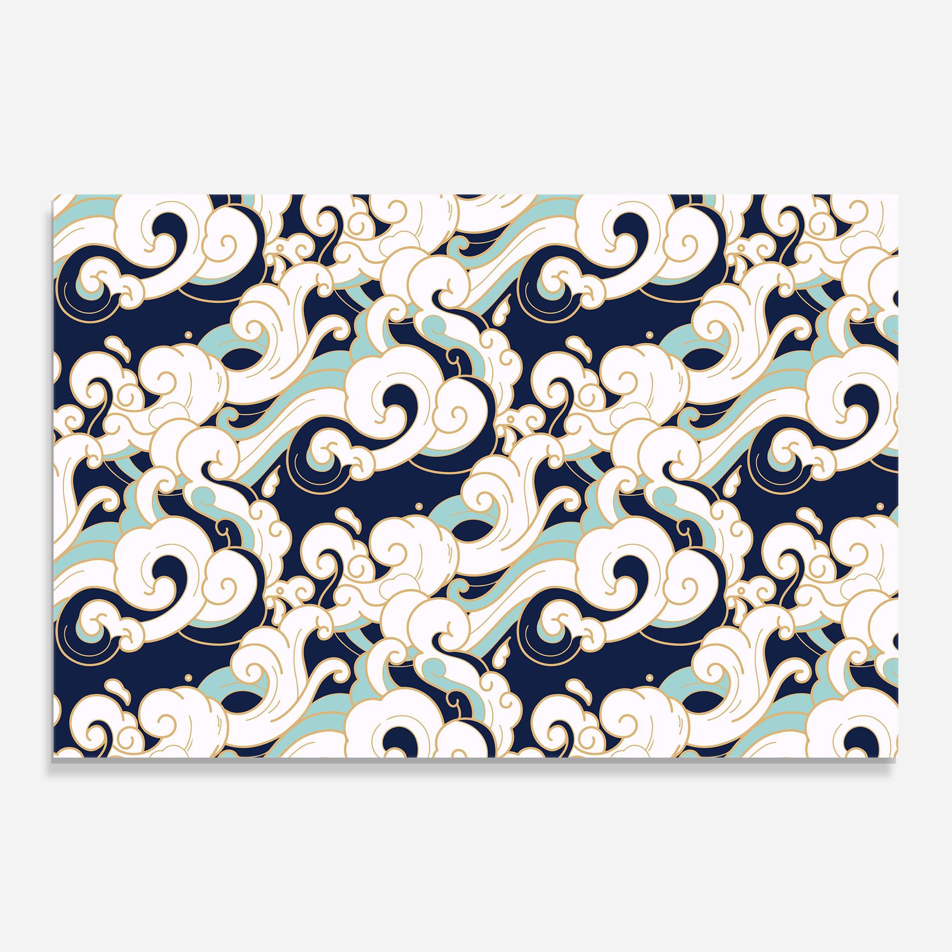 Üvegkép Blue Green Cloud mockup 0