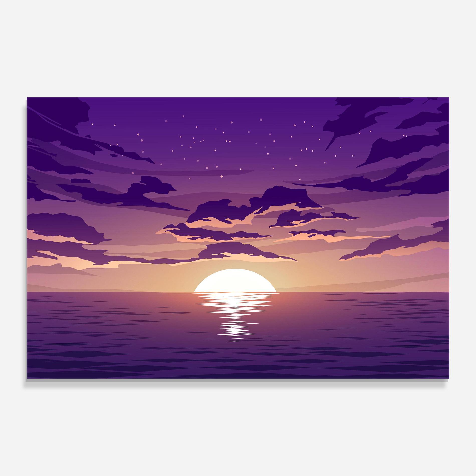 Üvegkép Cloud Purple mockup 0