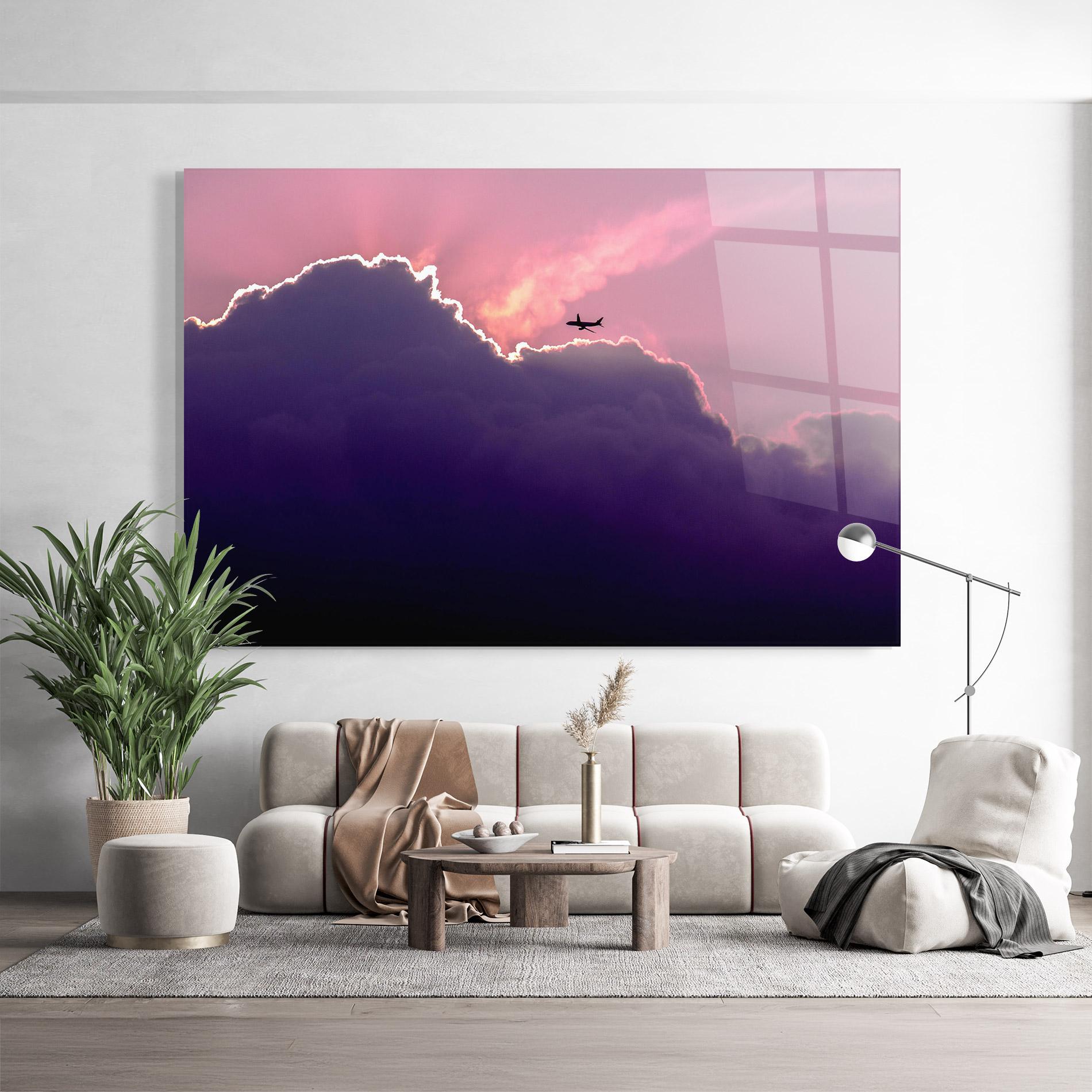 Üvegkép Big Purple Cloud mockup 9